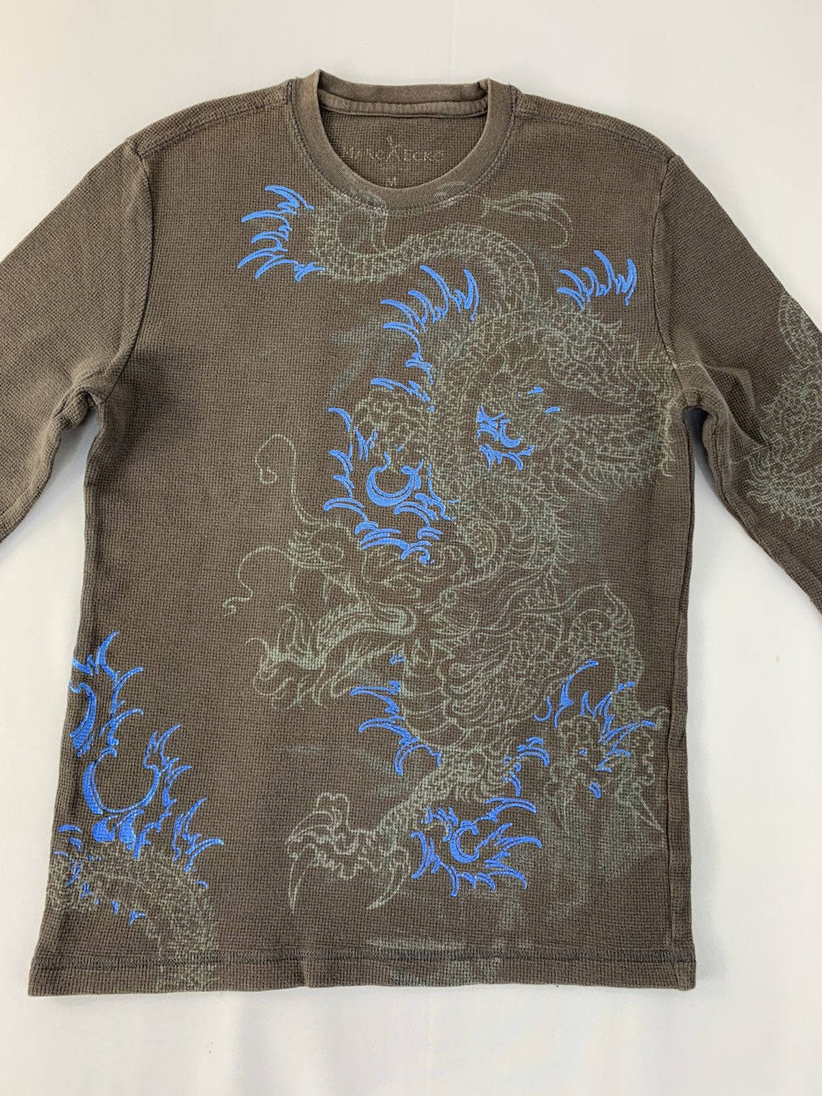 Ecko Unltd. Marc Ecko Big Dragon Over Printed Longsleeve Slim Fit Tee Size S / US 4 / IT 40 - 2 Thumbnail