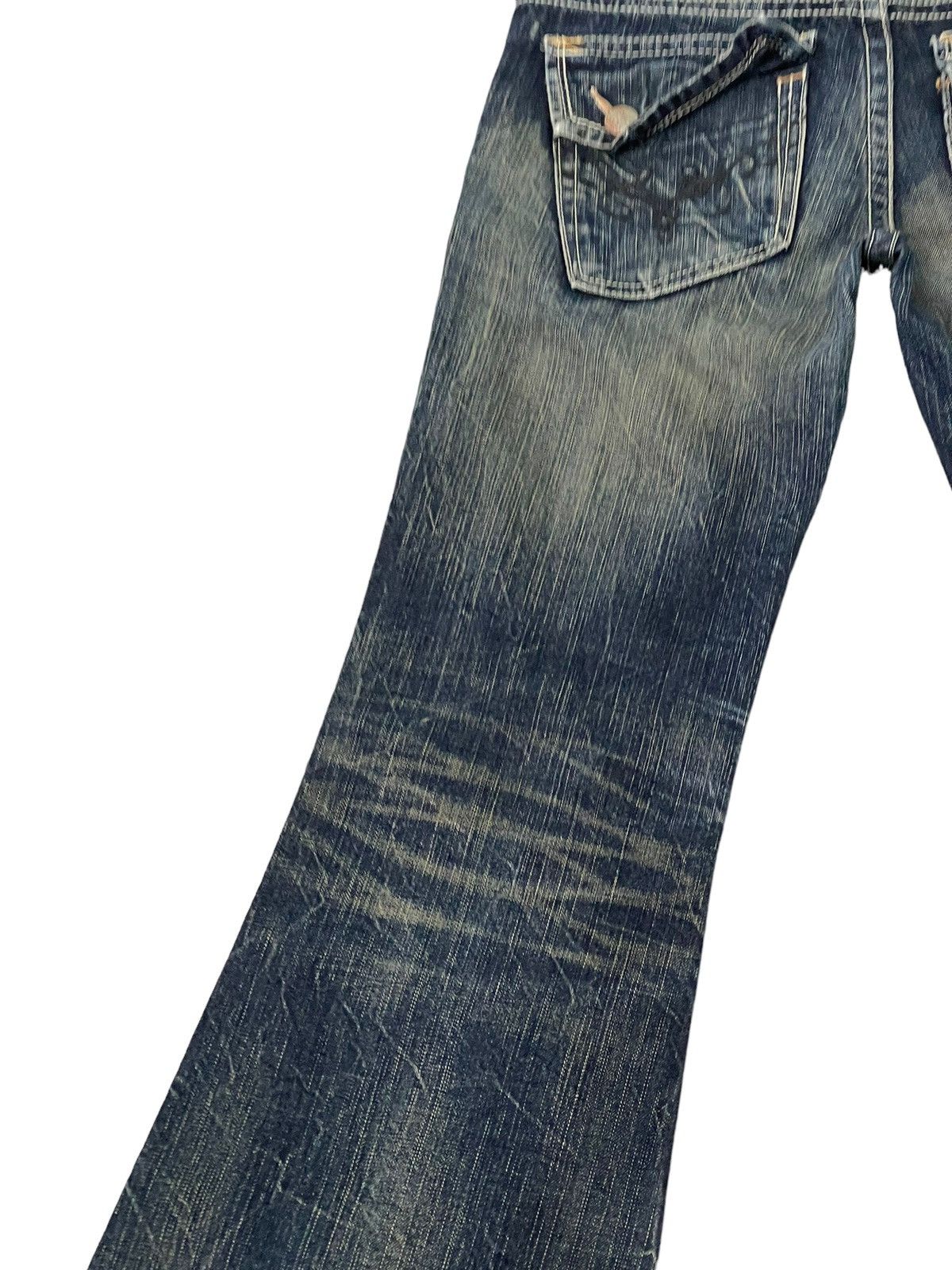 Japanese Brand Flare Jeans Brappers Japan Distres Low Rise Bell Bottom 7🟦1 Size US 28 / EU 44 - 16 Thumbnail