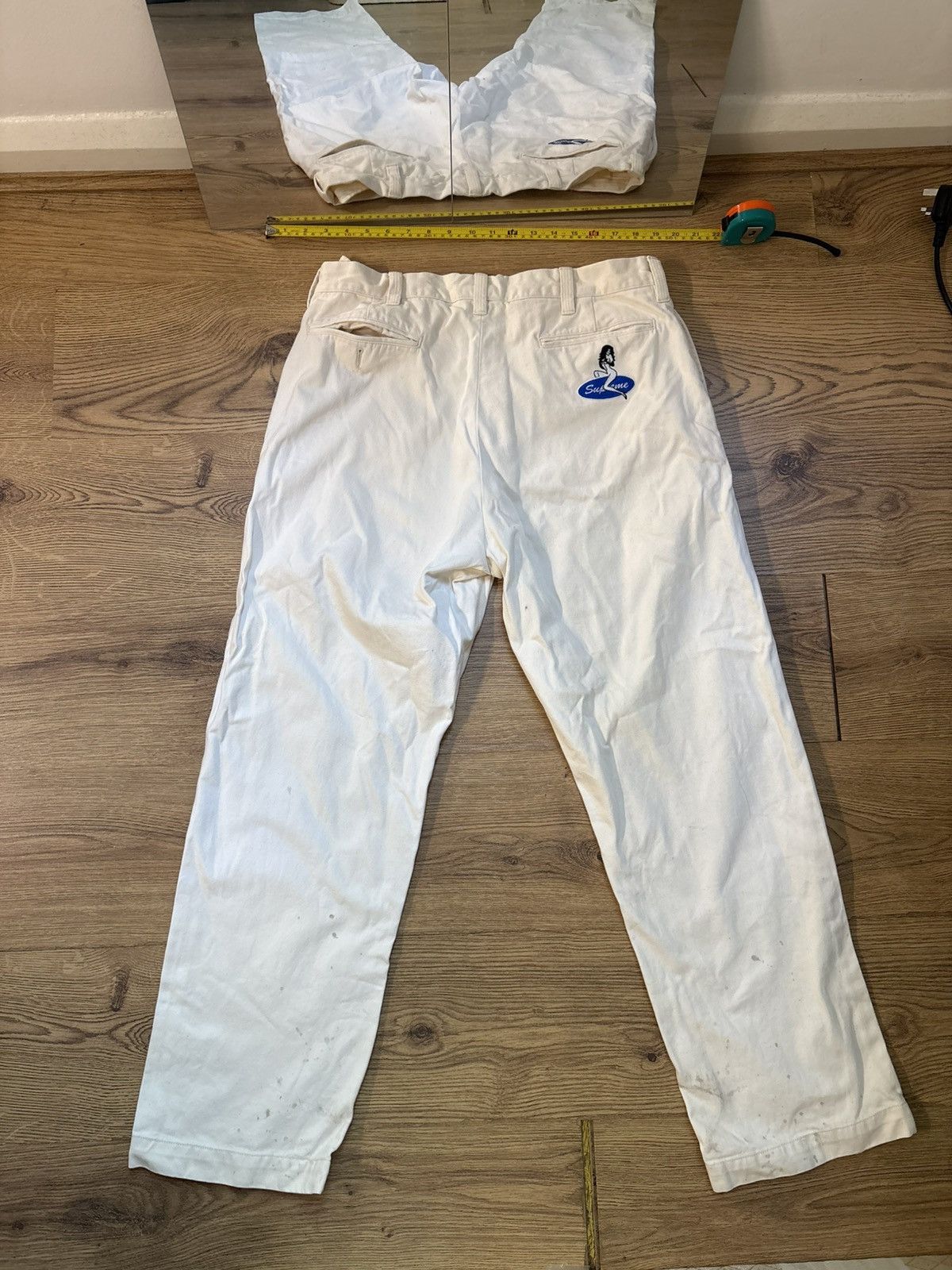 Supreme Rare Supreme Cream Sexy Woman Riding Supreme Logo - W32 Size US 32 / EU 48 - 1 Thumbnail