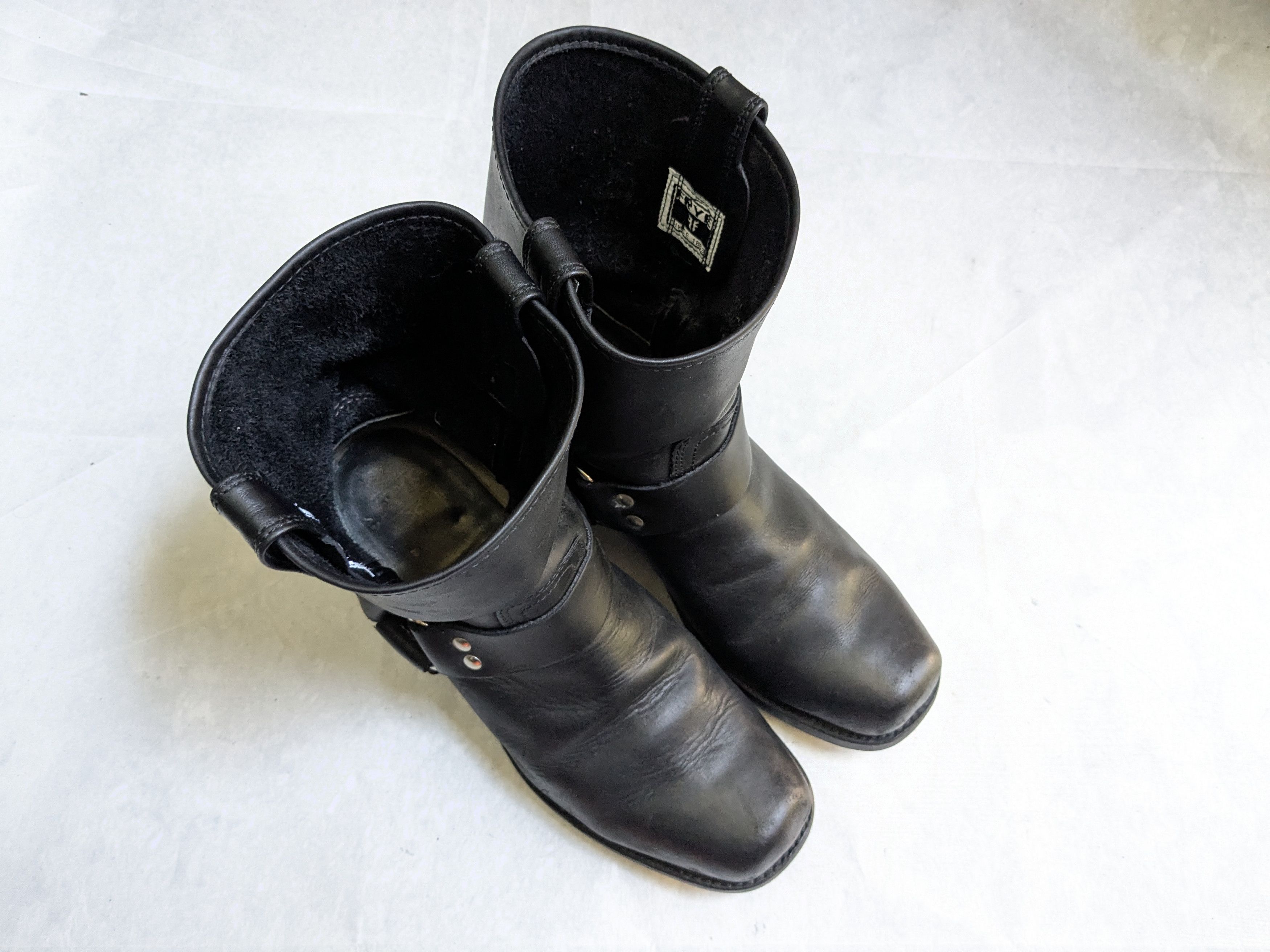 Frye Frye Harness Black Leather 10 M Strap Size US 10 / EU 43 - 4 Thumbnail