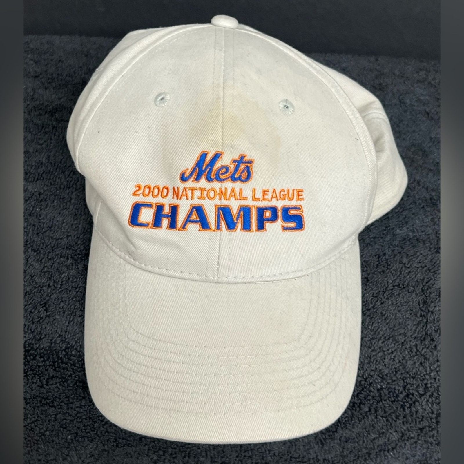 MLB 2000 New York Mets Hat Champions Fox Sports Strap Back Y2K Size ONE SIZE - 3 Thumbnail