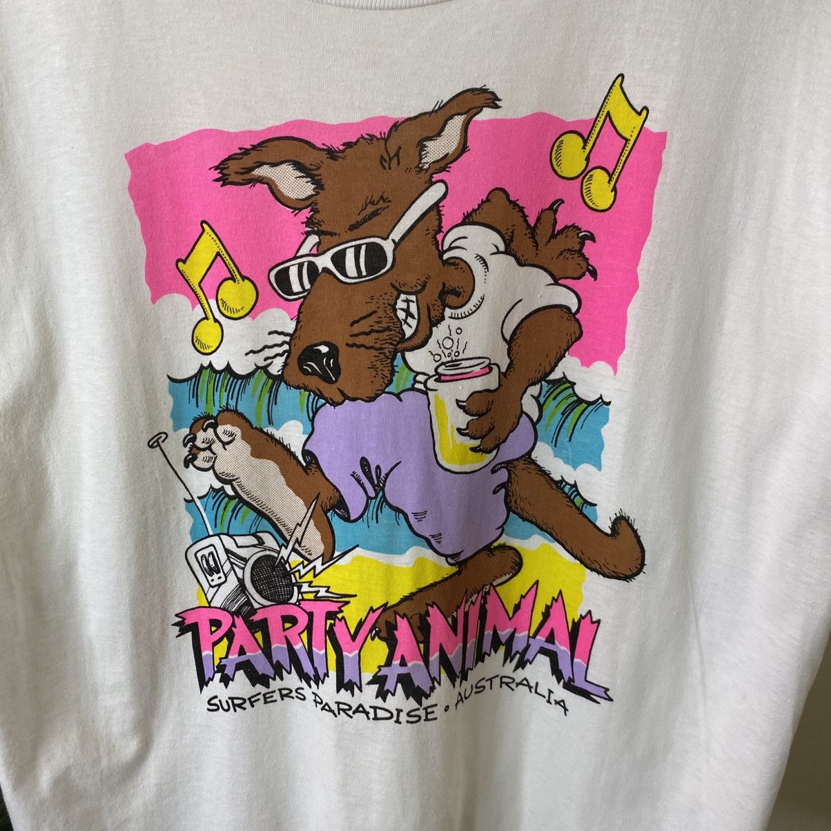 Vintage 1990s Party Animals Surfer Paradise Surf Style T Shirt Size US L / EU 52-54 / 3 - 2 Thumbnail