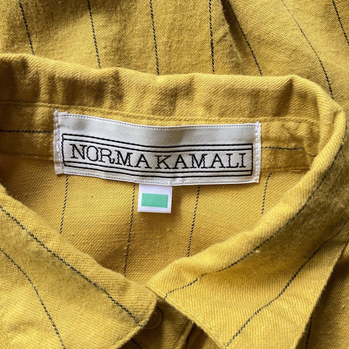Norma Kamali Norma Kamali Yellow Stripe Soft Button Blouse Size M / US 6-8 / IT 42-44 - 13 Thumbnail