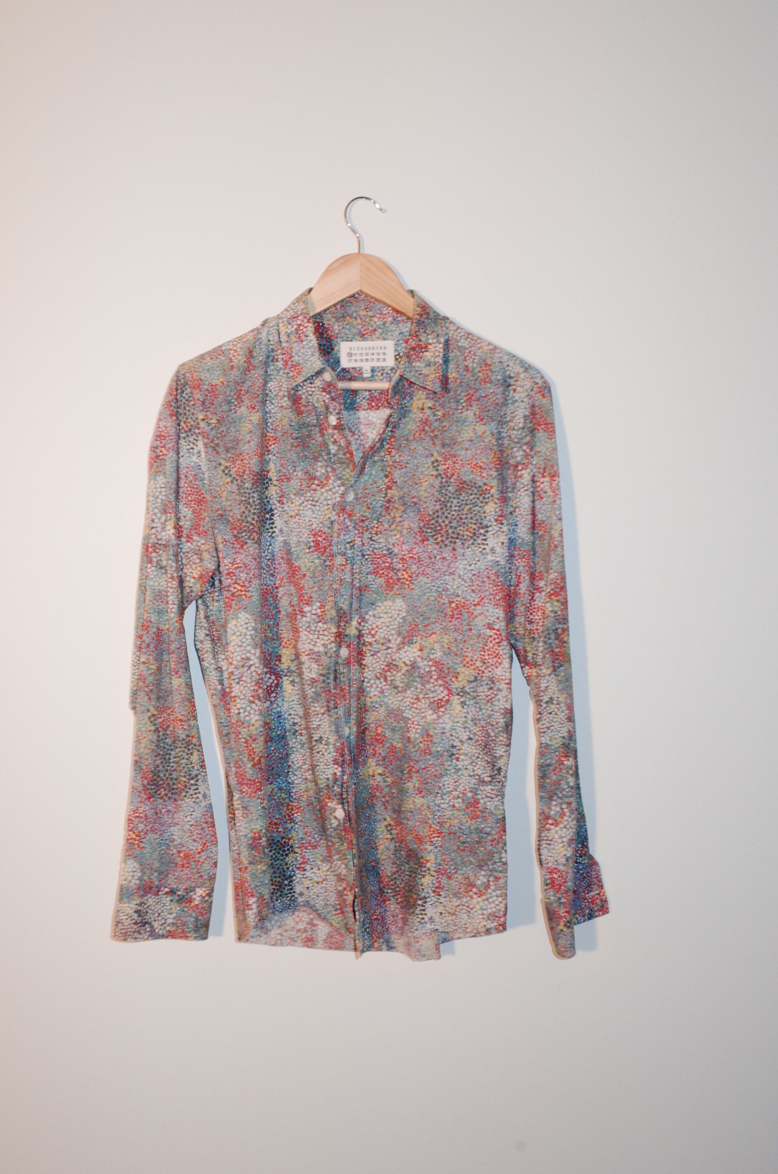 Pointilist Flower Print Margiela shirt