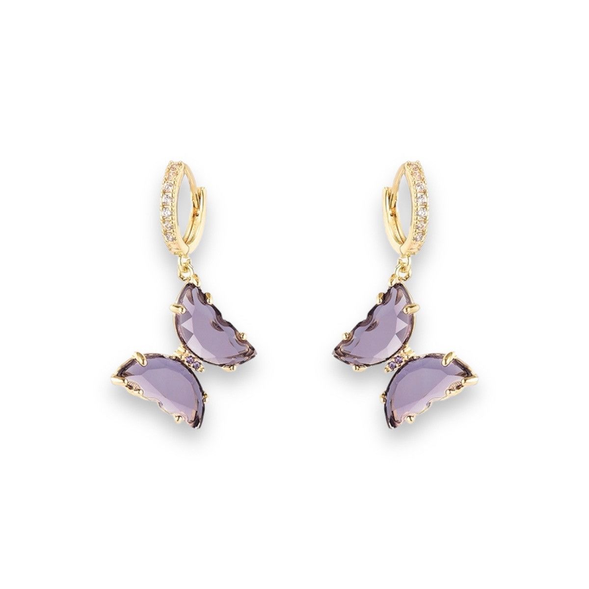 Other Purple Butterfly Dangle Drop Earrings for Women Size ONE SIZE - 1 Thumbnail