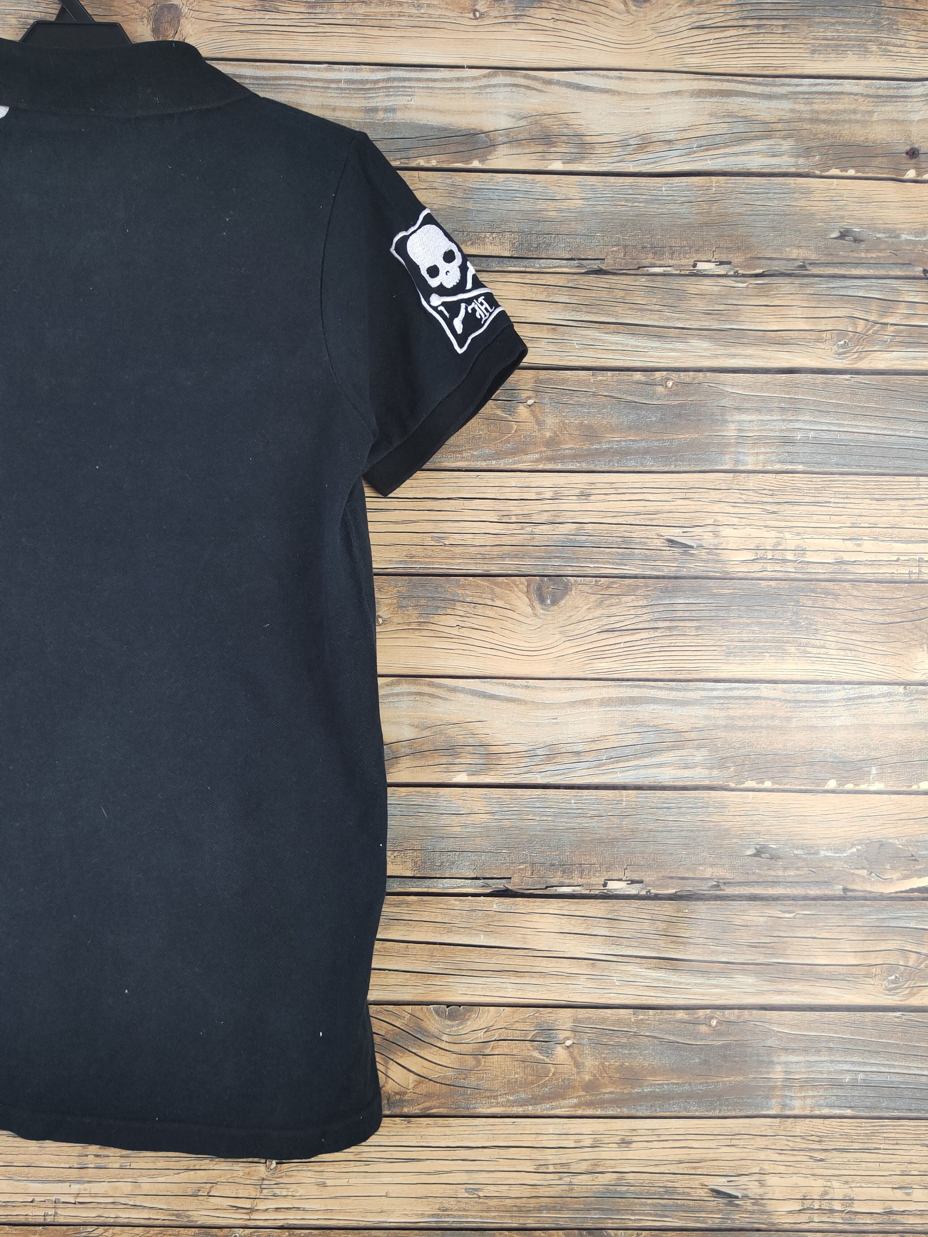HYDROGEN DL Hydrogen skull Black Polo Shirts #1716 Size US S / EU 44-46 / 1 - 10 Thumbnail