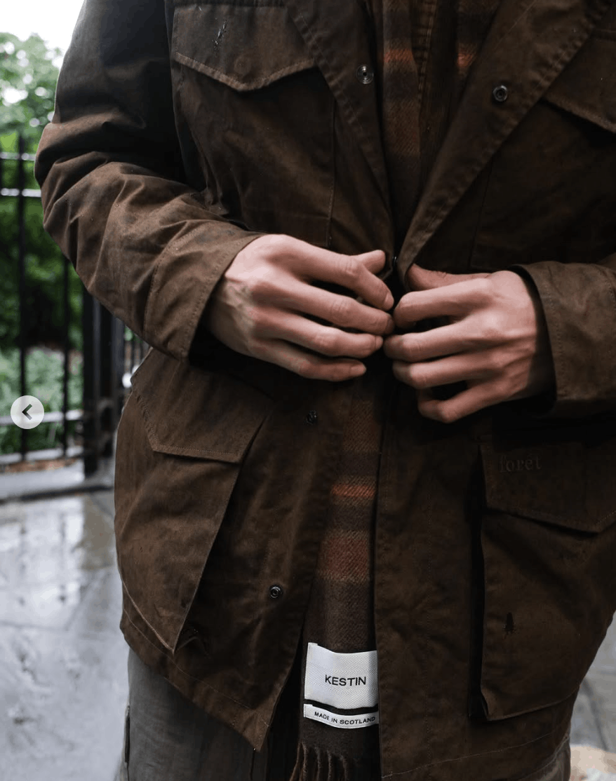 foret Forét Hike Field Jacket Brown, Waxed Cotton Size US L / EU 52-54 / 3 - 9 Thumbnail