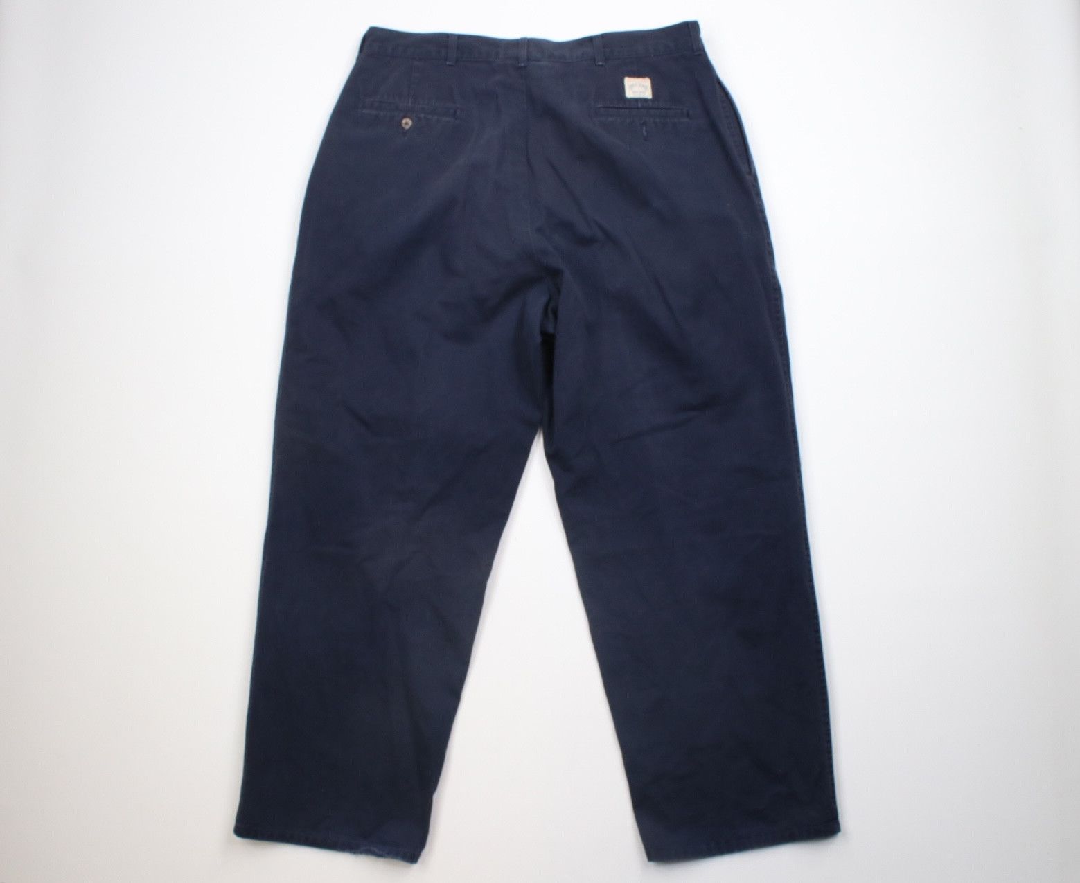 Ralph Lauren × Vintage Vintage 90s Ralph Lauren Wide Leg Pleated Chino Pants Blue Size US 38 / EU 54 - 10 Thumbnail