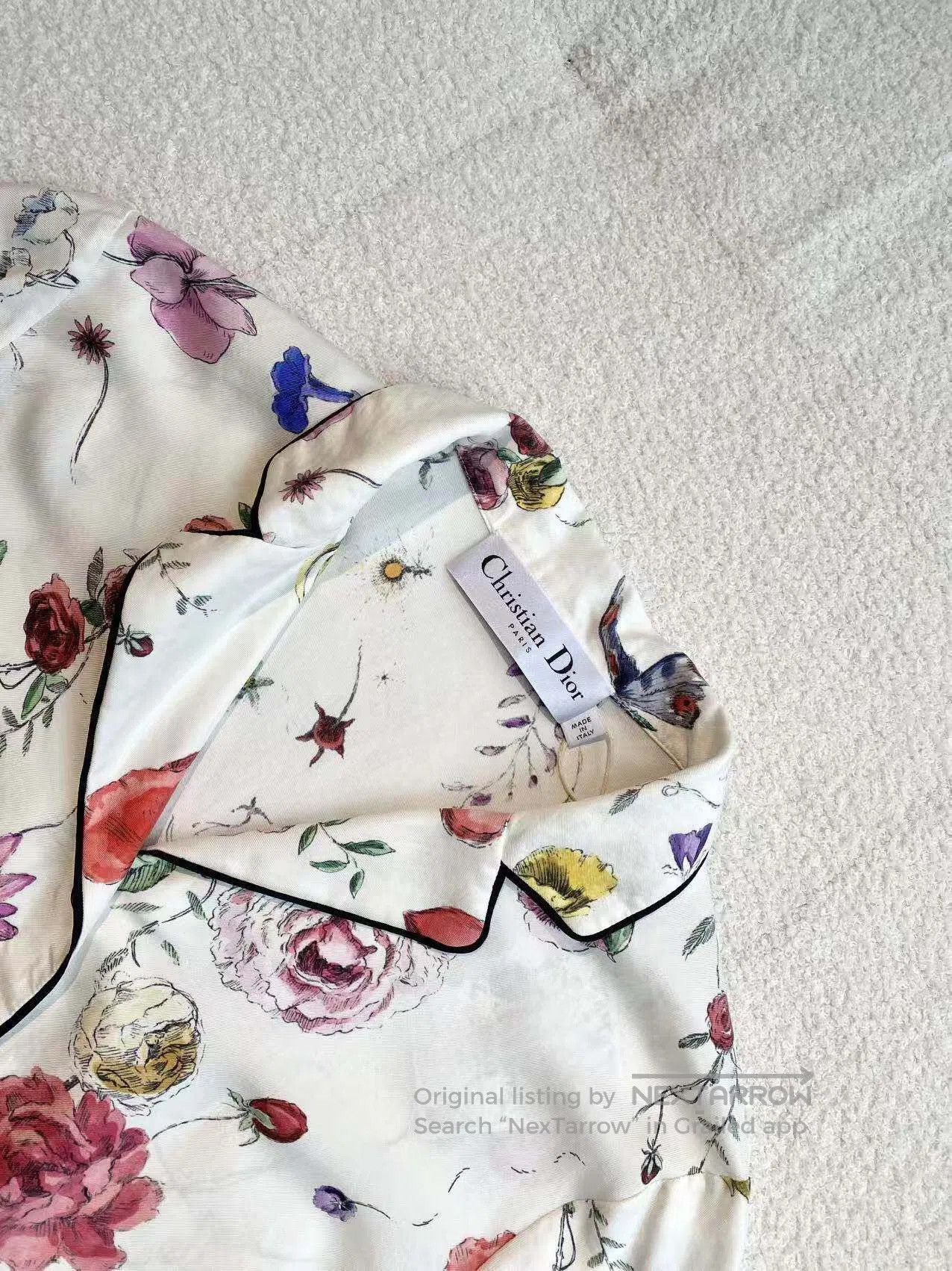 Dior Dior Floral embroidered short-sleeved shirt| Size XS / US 0-2 / IT 36-38 - 4 Thumbnail
