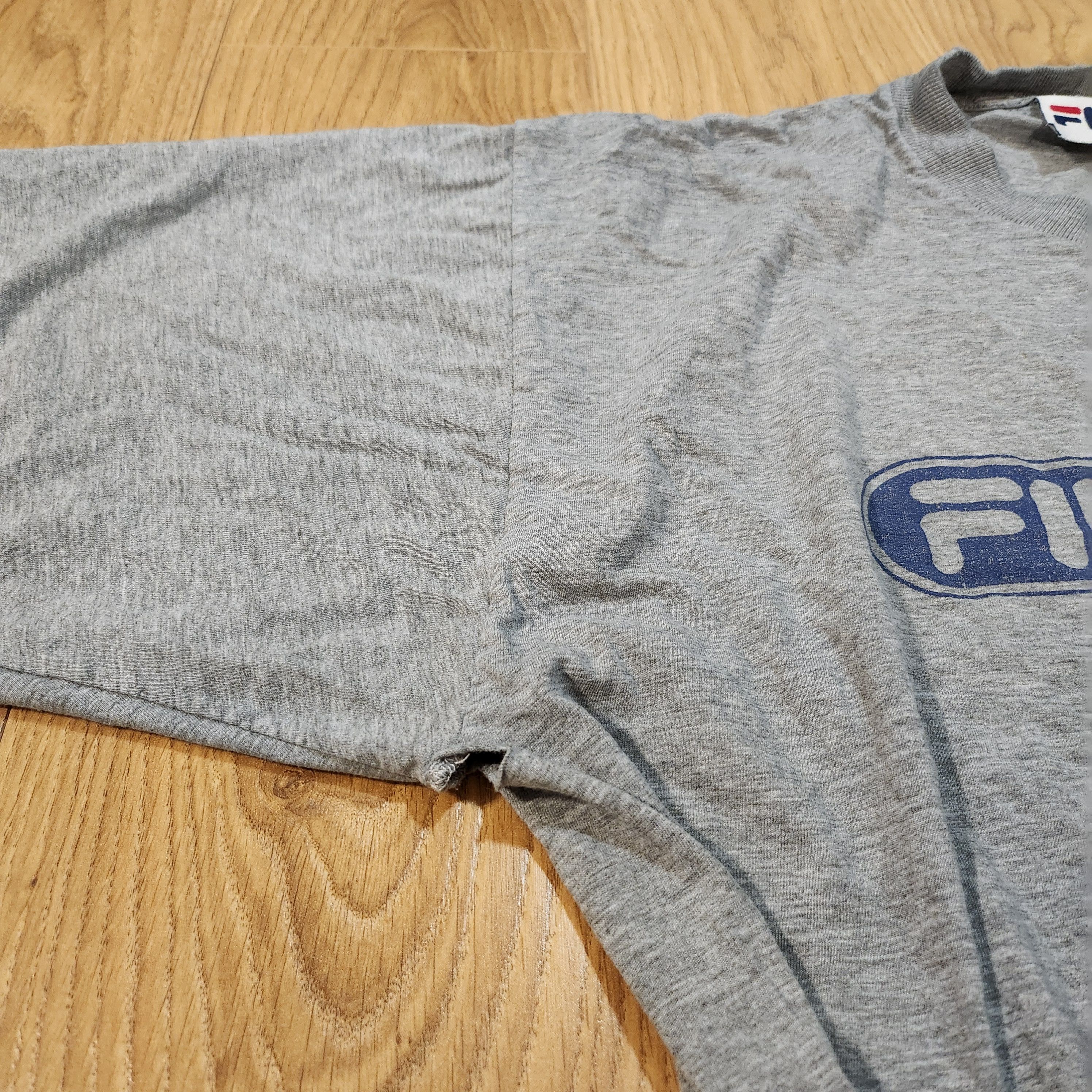 Fila × Vintage Fila Washed Grey Tshirt Size US L / EU 52-54 / 3 - 5 Thumbnail
