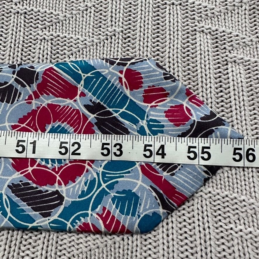 Vintage Vintage 70s turquoise and red abstract printed tie Size ONE SIZE - 4 Thumbnail