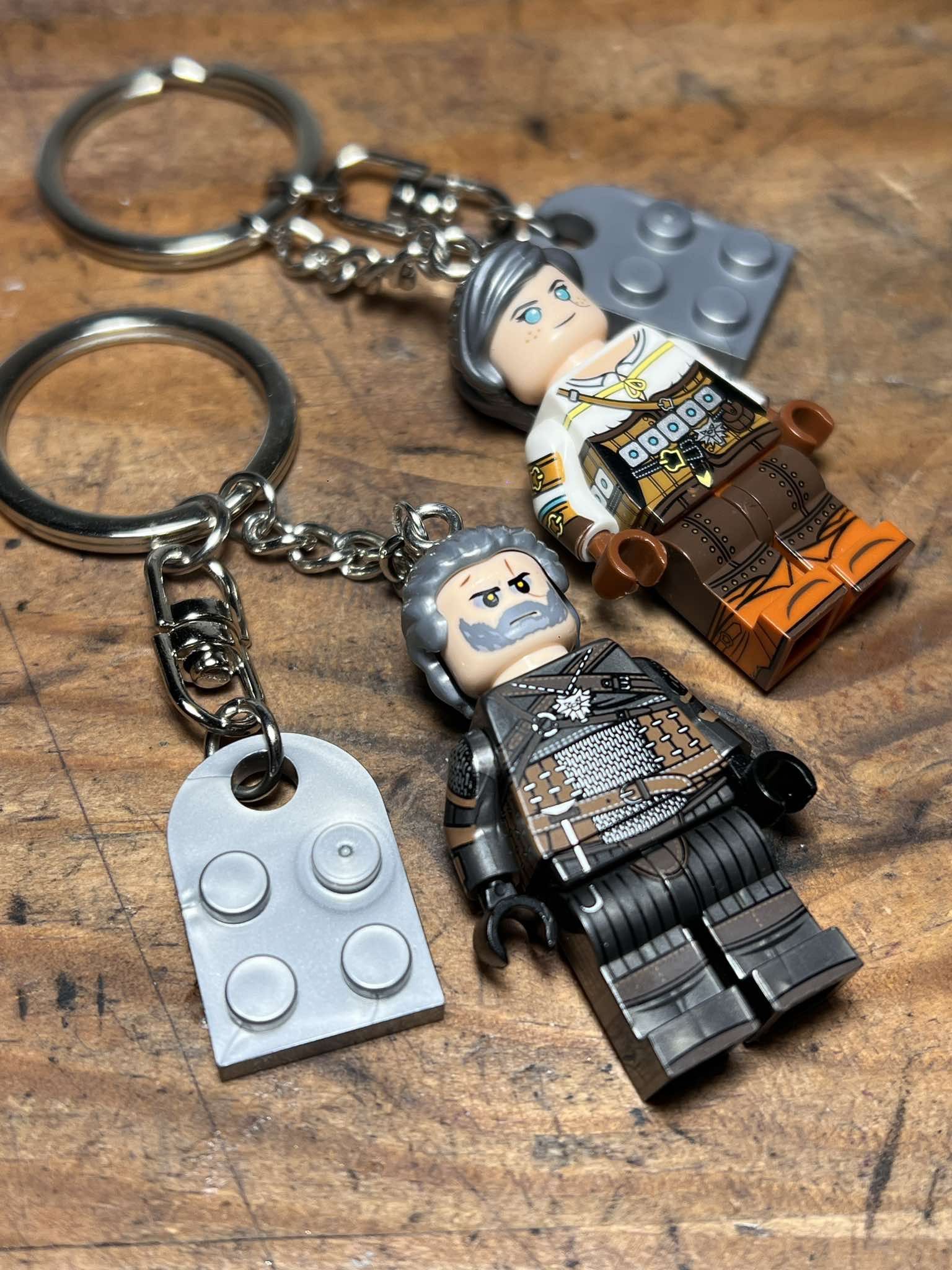 Cartoon Network Witcher 3 irritated minifigure keychain custom handmade Size ONE SIZE - 2 Thumbnail
