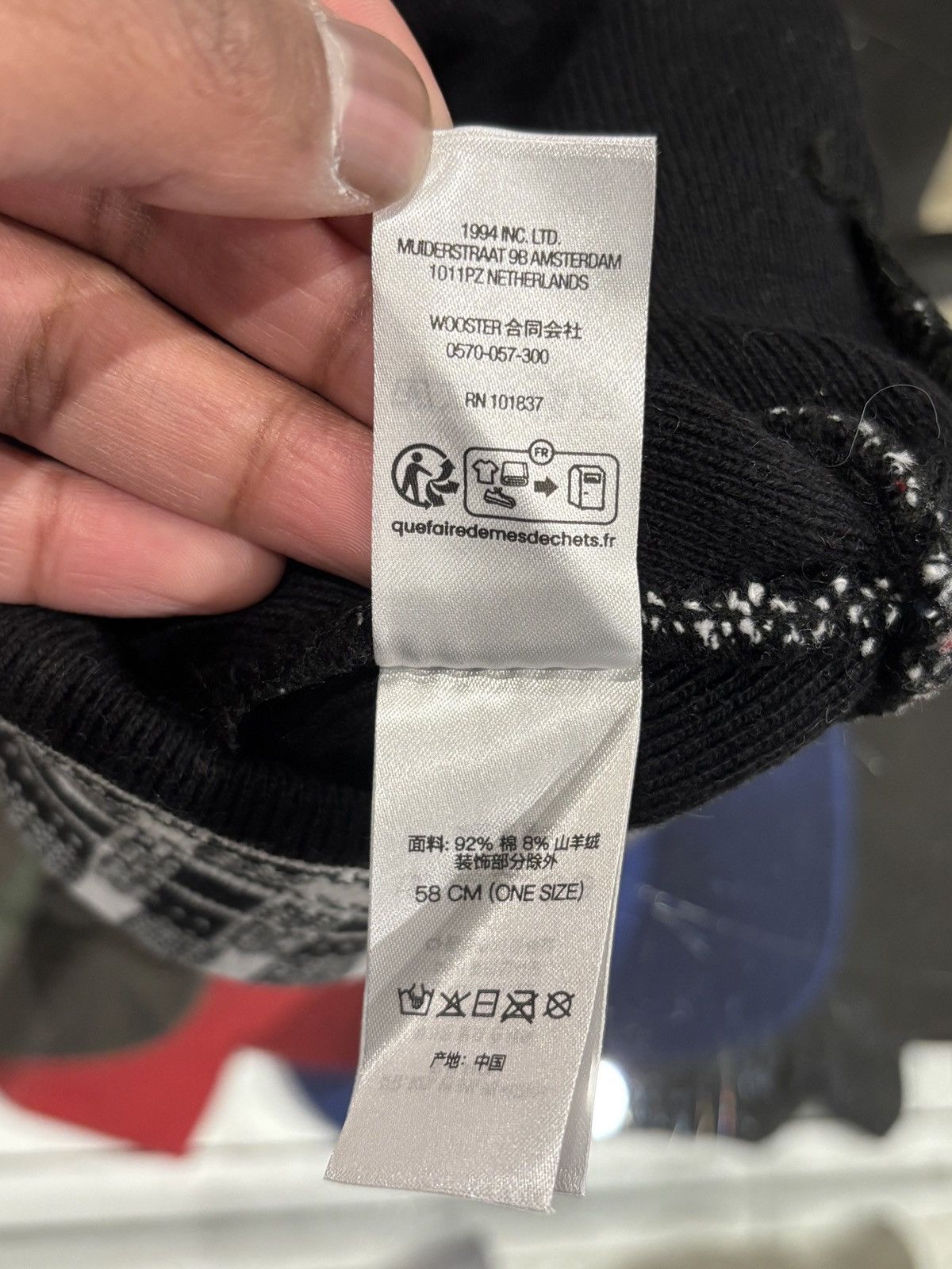Supreme Supreme Big Logo Beanie (FW23) White Plaid Size ONE SIZE - 5 Thumbnail