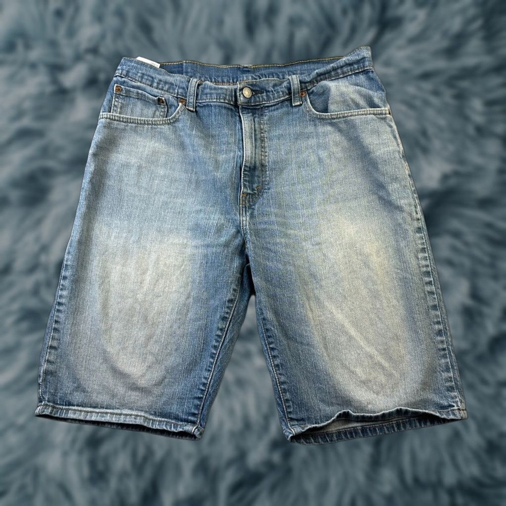 Levi's Levis Jeans Shorts Mens 34 Blue Denim Utility Skater Grunge 505 Jorts Y2K Grunge Denim Shorts Mens 34 Jeans Levi's 505 Y2K Size US 34 / EU 50 - 1 Thumbnail