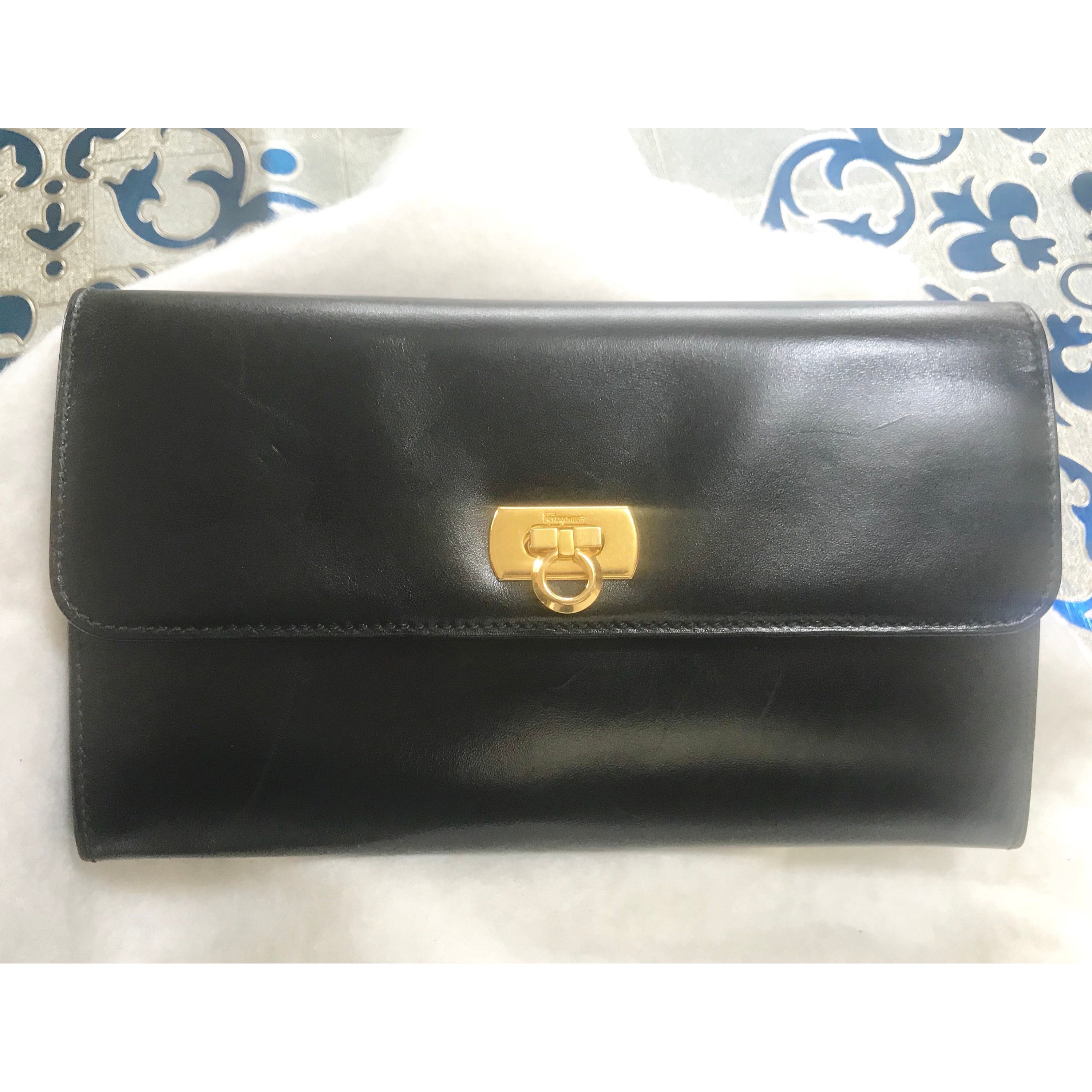 Salvatore Ferragamo Vintage Salvatore Ferragamo Gancini black leather wallet Size ONE SIZE - 2 Thumbnail
