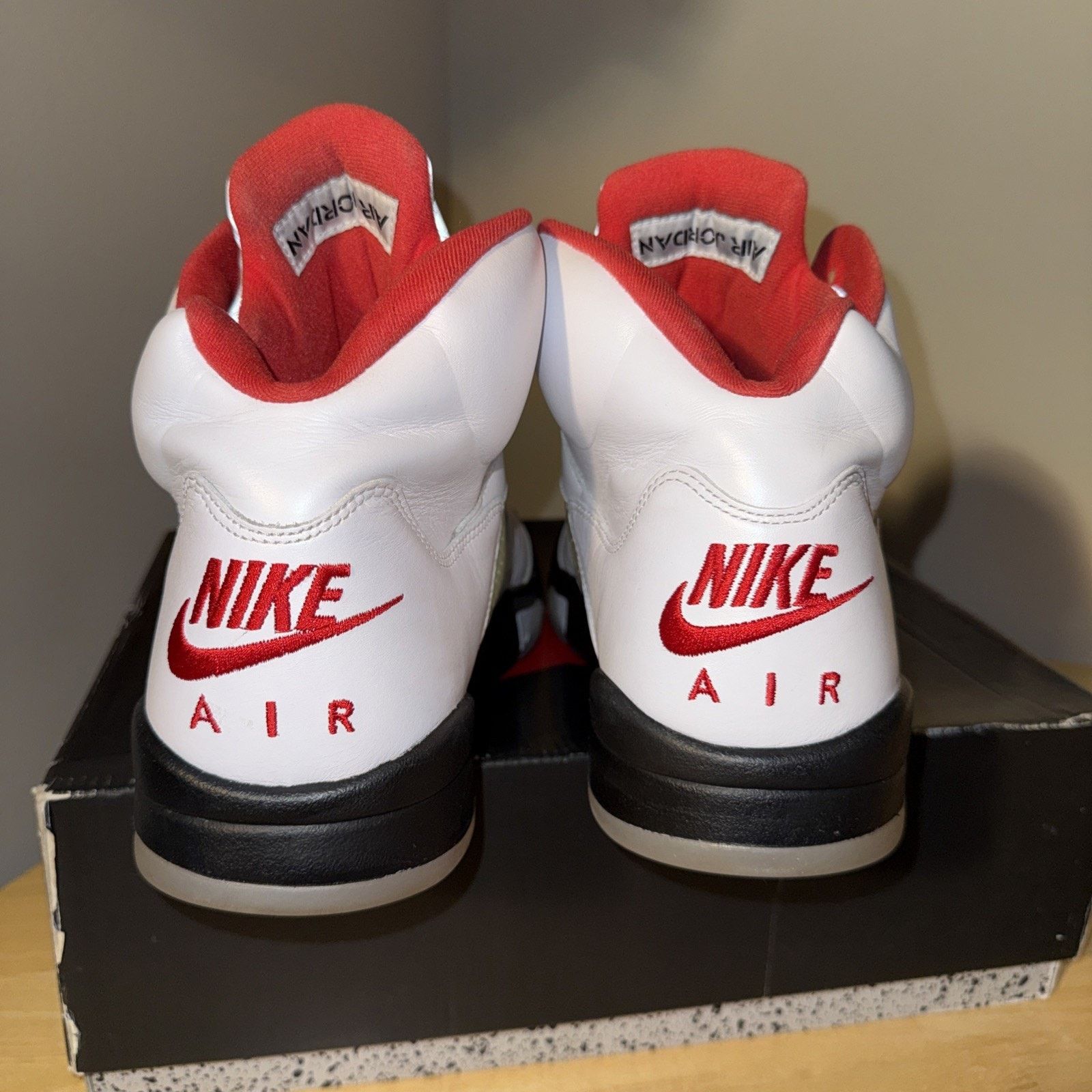 Nike Size 14 - Air Jordan 5 Retro 2013 White Fire Red Size US 14 / EU 47 - 4 Thumbnail