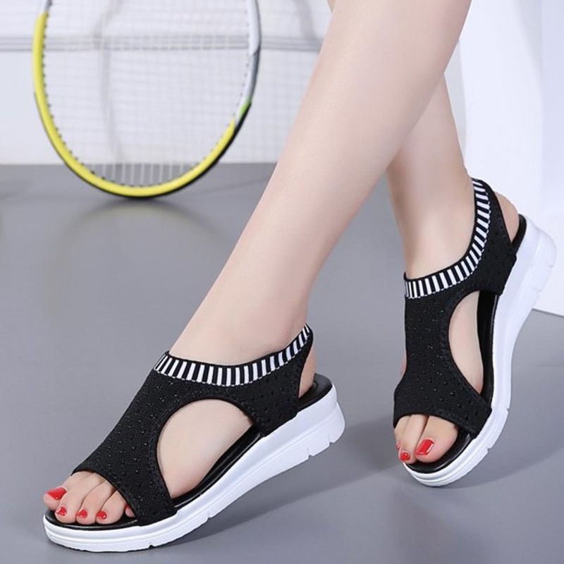 Other Black Sandals Women Size 8 Summer Shoes Peep Toe Size US 8 / IT 38 - 10 Thumbnail