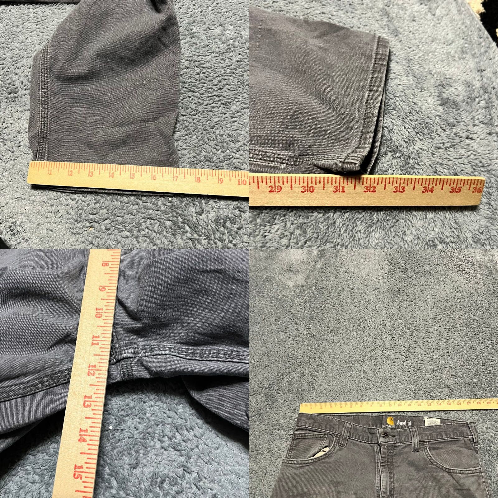 Carhartt VINTAGE Carhartt Pants Mens 34 x34 Gray Relaxed Canvas Distressed Work Mens Regular Chino Gray 34x34 90s Size US 34 / EU 50 - 8 Thumbnail