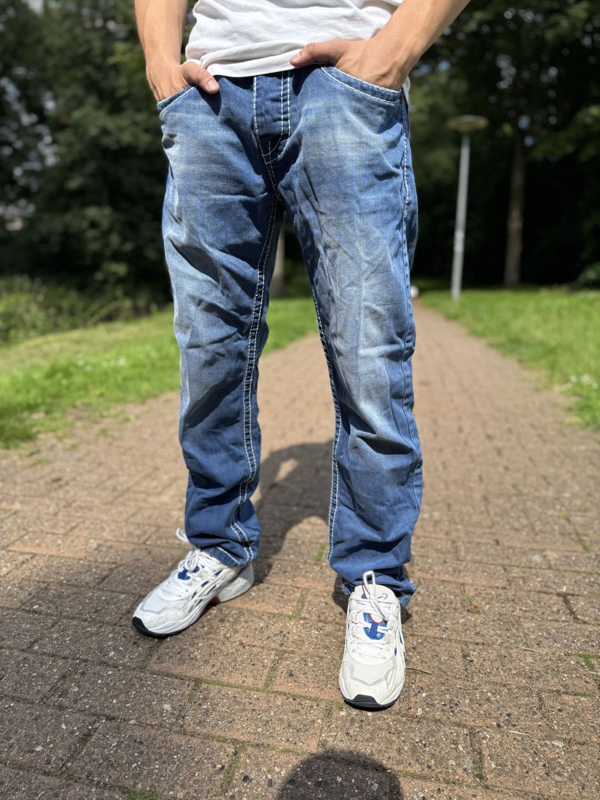 True Religion True Religion Made in USA Vintage Denim Jeans Avantgarde Y2K Size US 34 / EU 50 - 6 Thumbnail