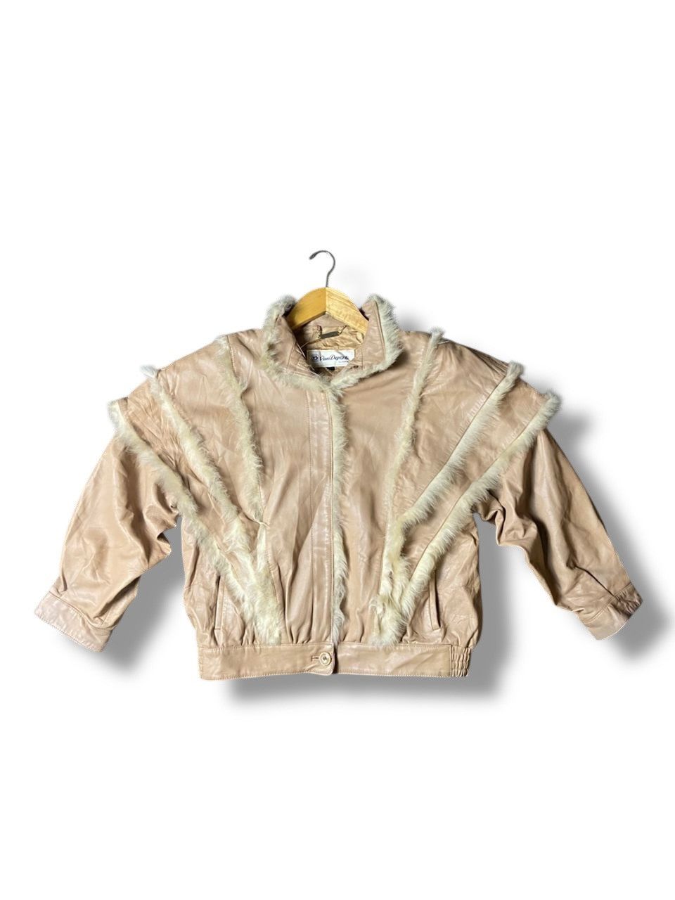 Japanese Brand × Leather × Vintage Vino Deporte by Fook Leather Jacket with Fur (130) Size US XXS / EU 40 - 1 Thumbnail