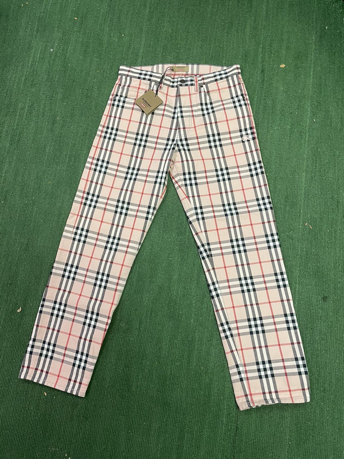 Burberry × Supreme Supreme x Burberry regular jeans | Grailed