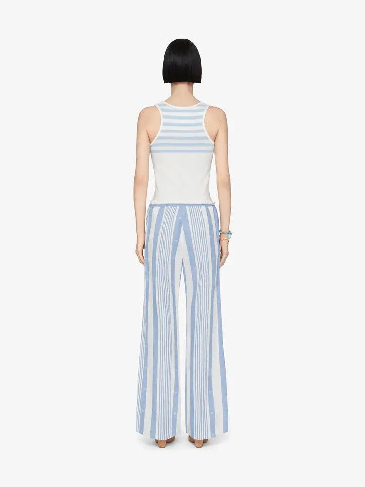 Givenchy o1srvl11e0725 4G Rib Tank Top in White/Blue Size L / US 10 / IT 46 - 4 Thumbnail