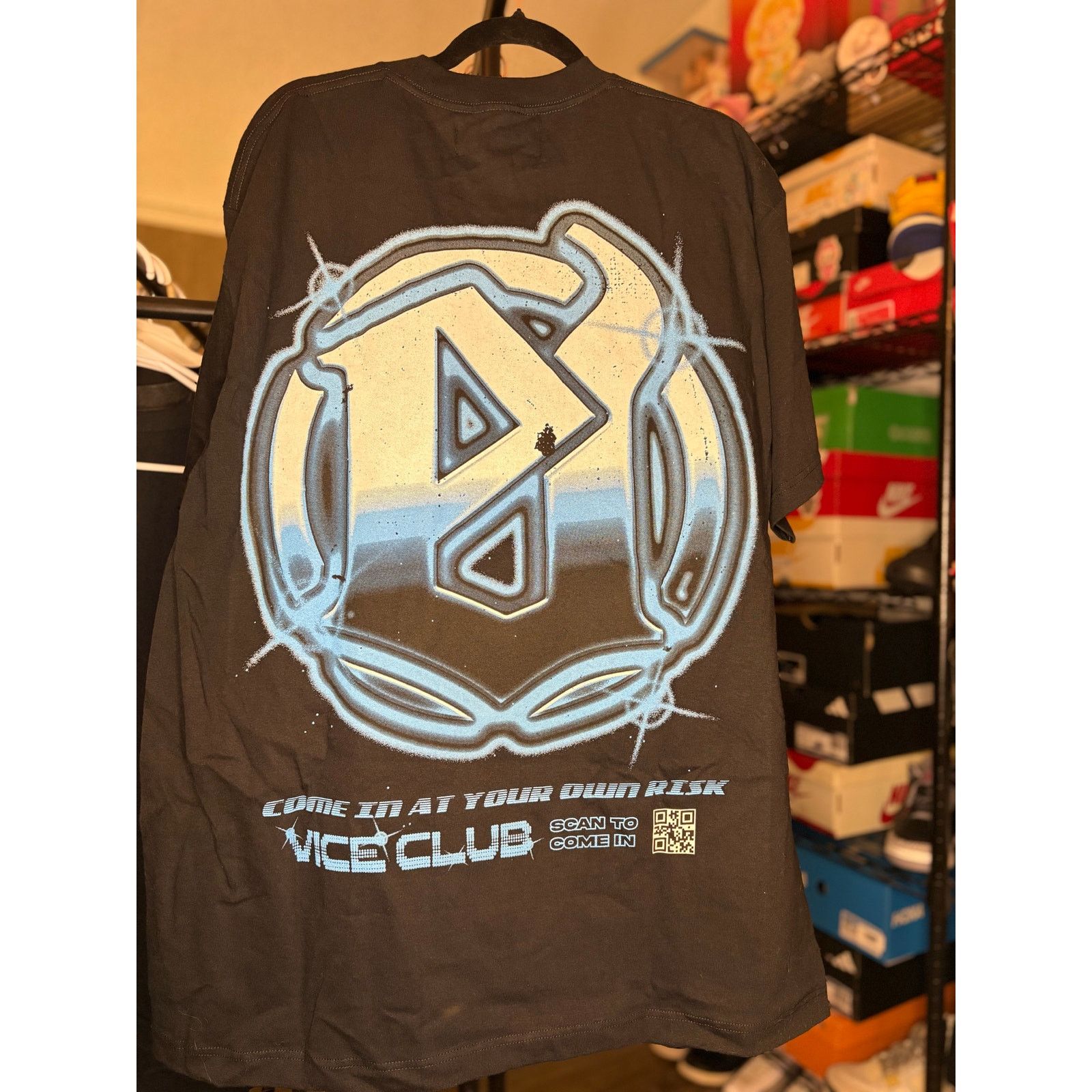 Other NWT Sz. XL - Men's Evil Vice "Members Only" Tee, Blk/Wht/Blu Size US XL / EU 56 / 4 - 2 Thumbnail