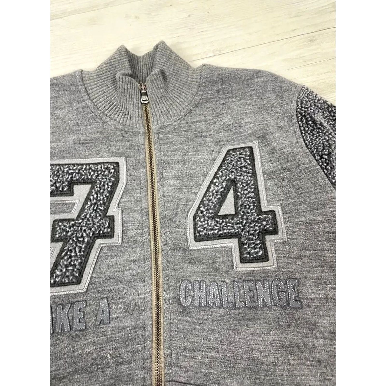 Dolce & Gabbana VINTAGE Dolce&Gabbana Jacket Men Size S Gray Bomber Logo 74 Take A Challenge NS Size US S / EU 44-46 / 1 - 7 Thumbnail