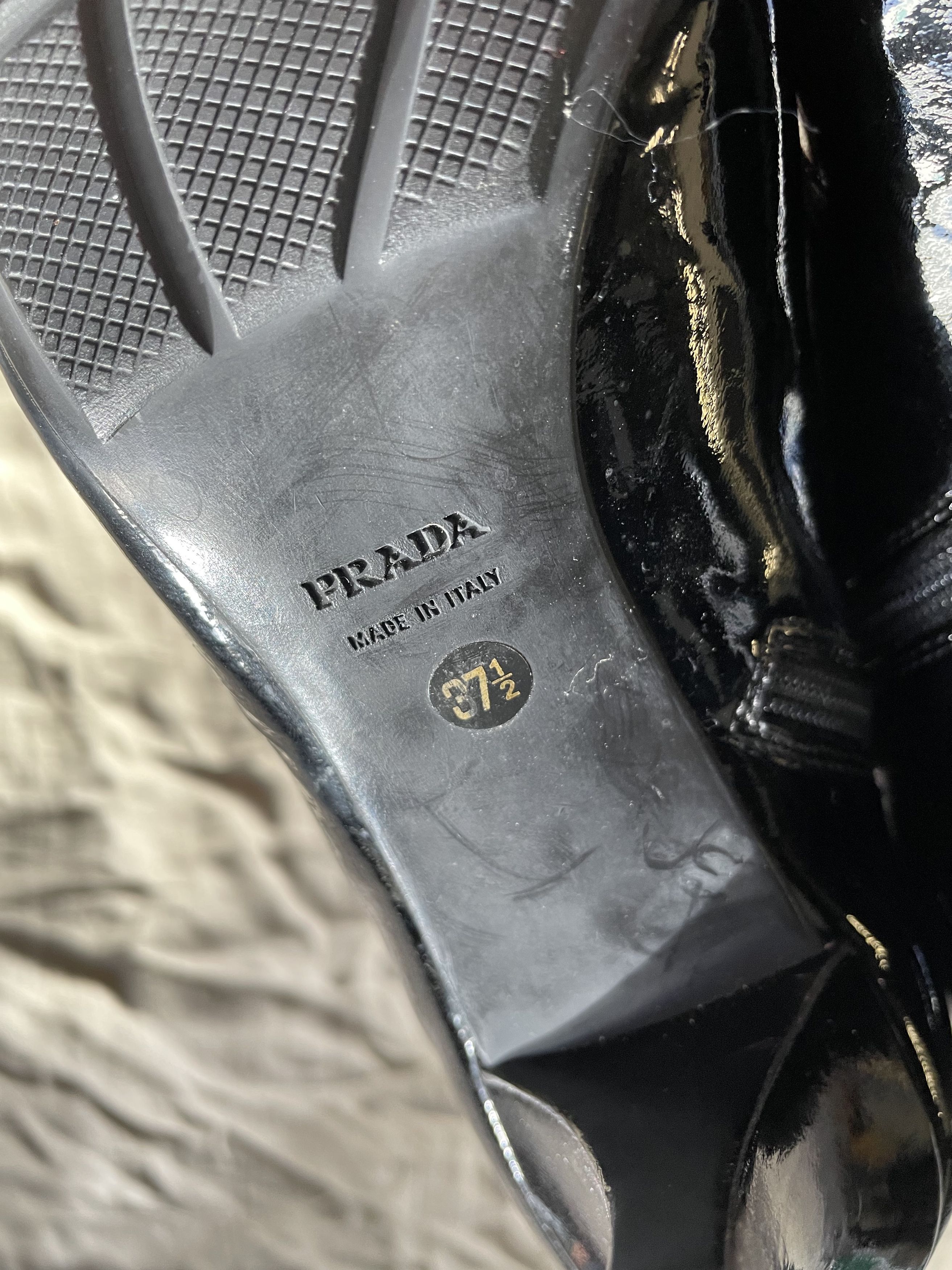 Prada Prada Patent Leather Pointed Toe Heel Low Boots 7807AC Size US 7.5 / IT 37.5 - 8 Thumbnail