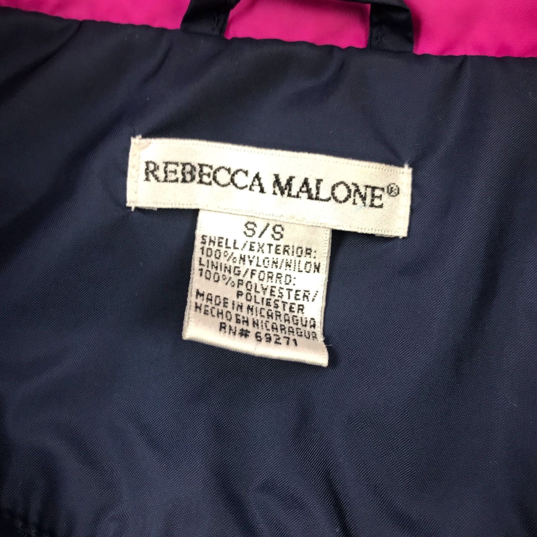 Vintage Rebecca Malone Womens Jacket Small Black Full Zip Lightweight Nylon Windbreaker Size S / US 4 / IT 40 - 4 Thumbnail