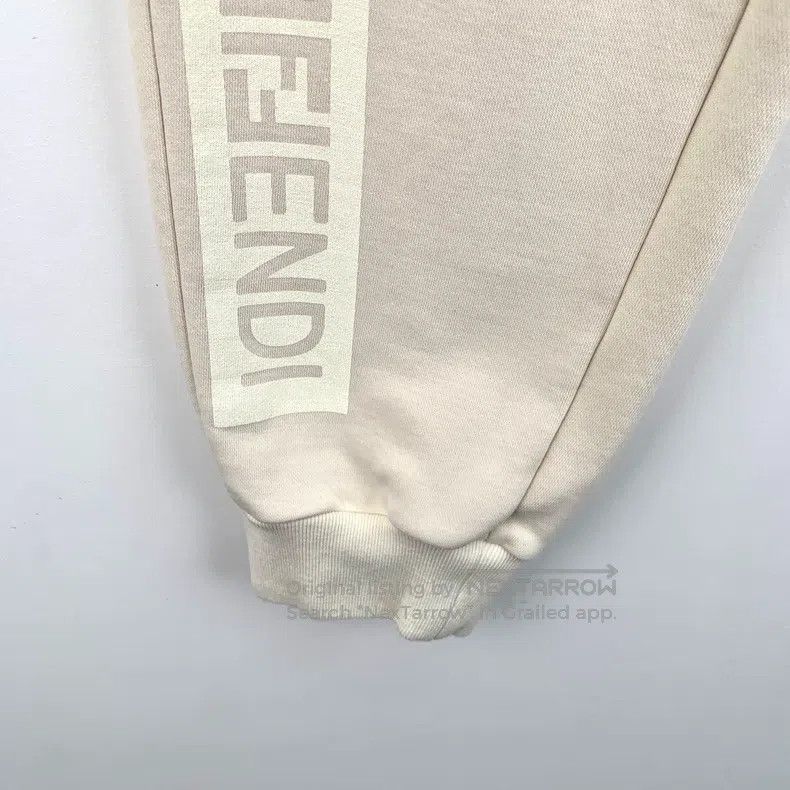Fendi Fendi Beige side logo letter cotton elastic leg casual spo Size 24" / US 00 / IT 34 - 5 Thumbnail