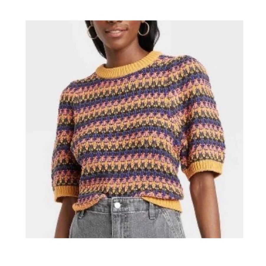 Other Universal Thread Colorful Cotton Short Sleeve Top XS Retro Size XS / US 0-2 / IT 36-38 - 1 Thumbnail