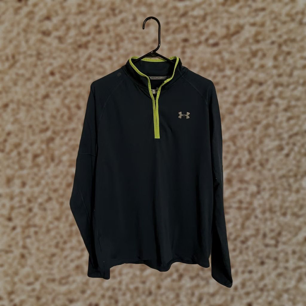 Under Armour Under Armour Run Teal Fitted 1/4 Zip Performance Pullover Men's Large Size US L / EU 52-54 / 3 - 1 Thumbnail