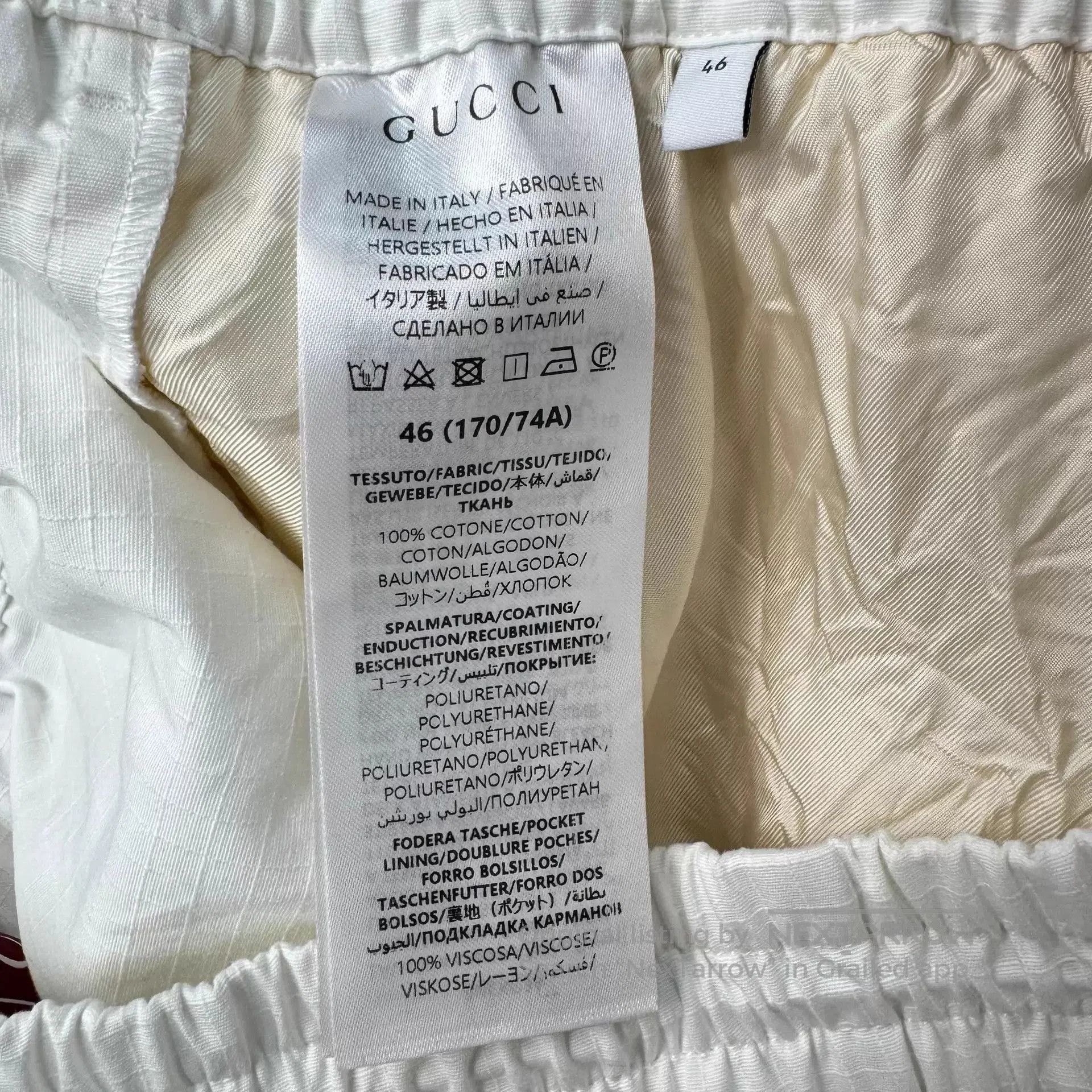 Gucci White Striped Casual Shorts with Pockets. Size US 30 / EU 46 - 6 Thumbnail