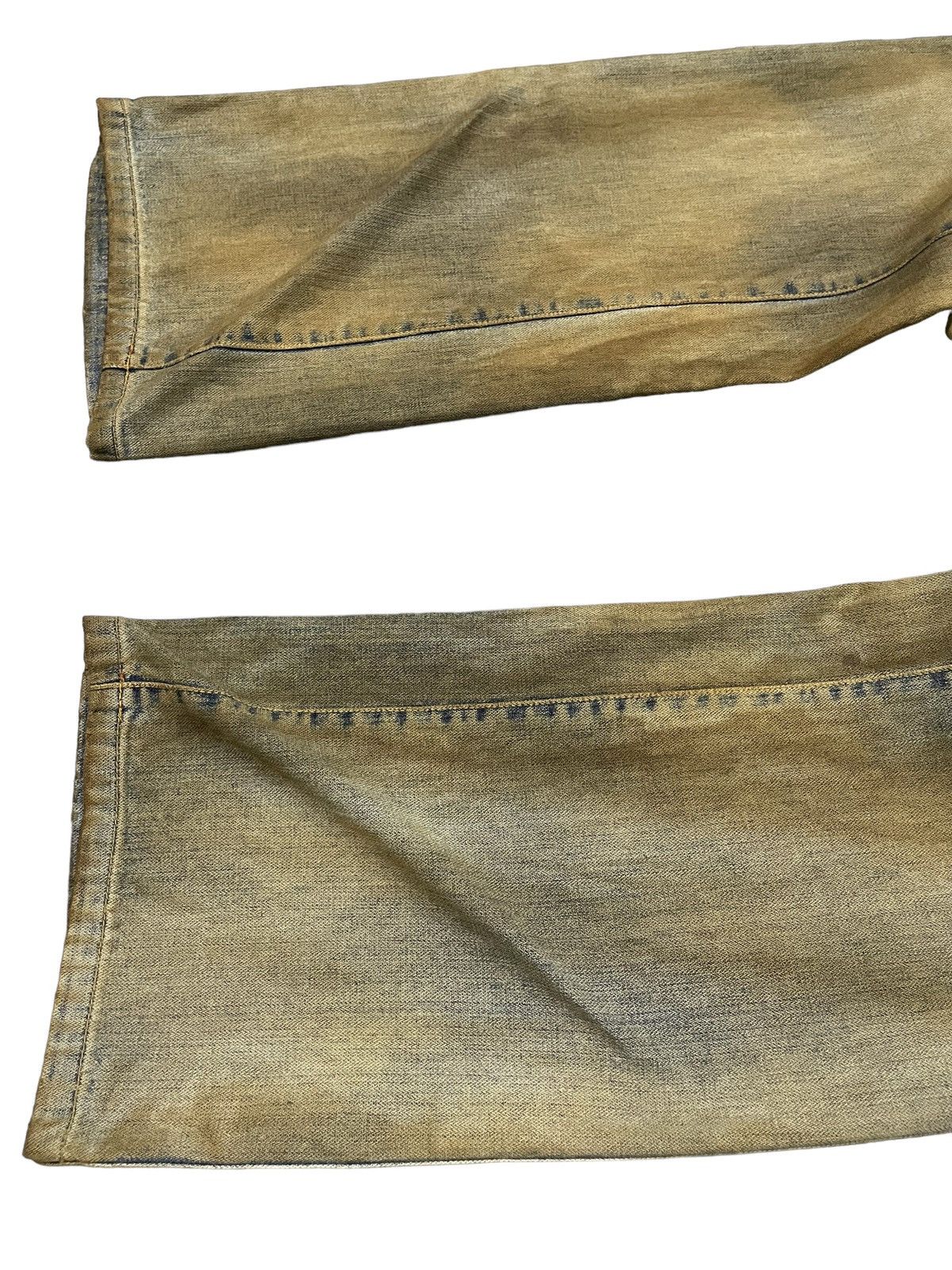 Diesel × Hysteric Glamour Vintage Diesel TrompeL’oeil Loose Baggy Mud Wash Jeans Size US 33 - 10 Thumbnail