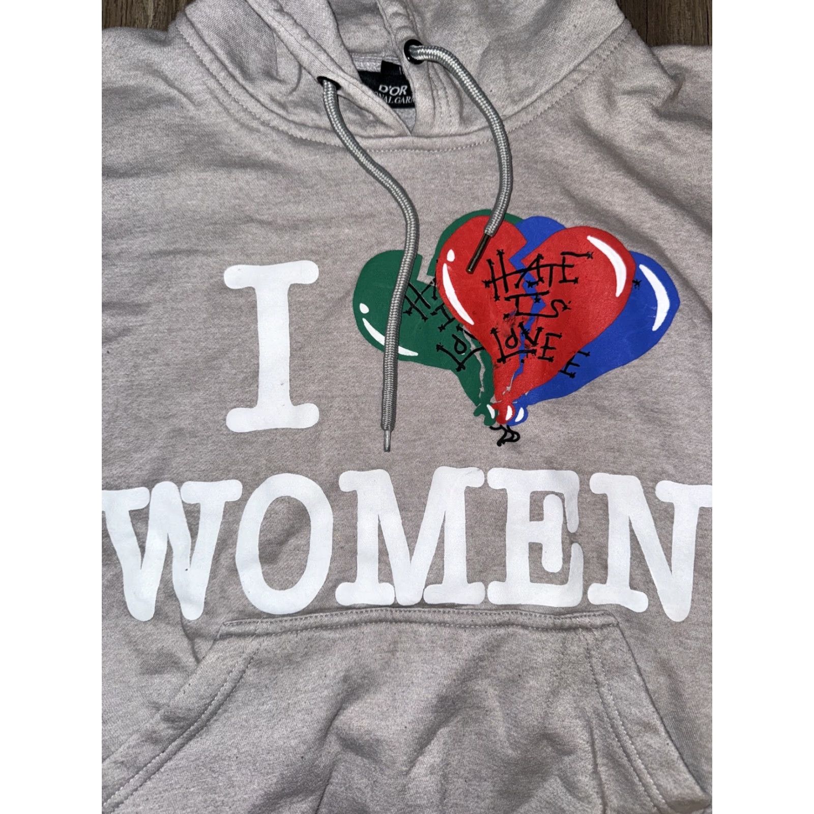 Vintage I ❤️ Women Hoodie Designer Green L Men Kai Cenat D’OR Emotional Garments Sunset Ave RARE 20x23 Size L / US 10 / IT 46 - 2 Thumbnail
