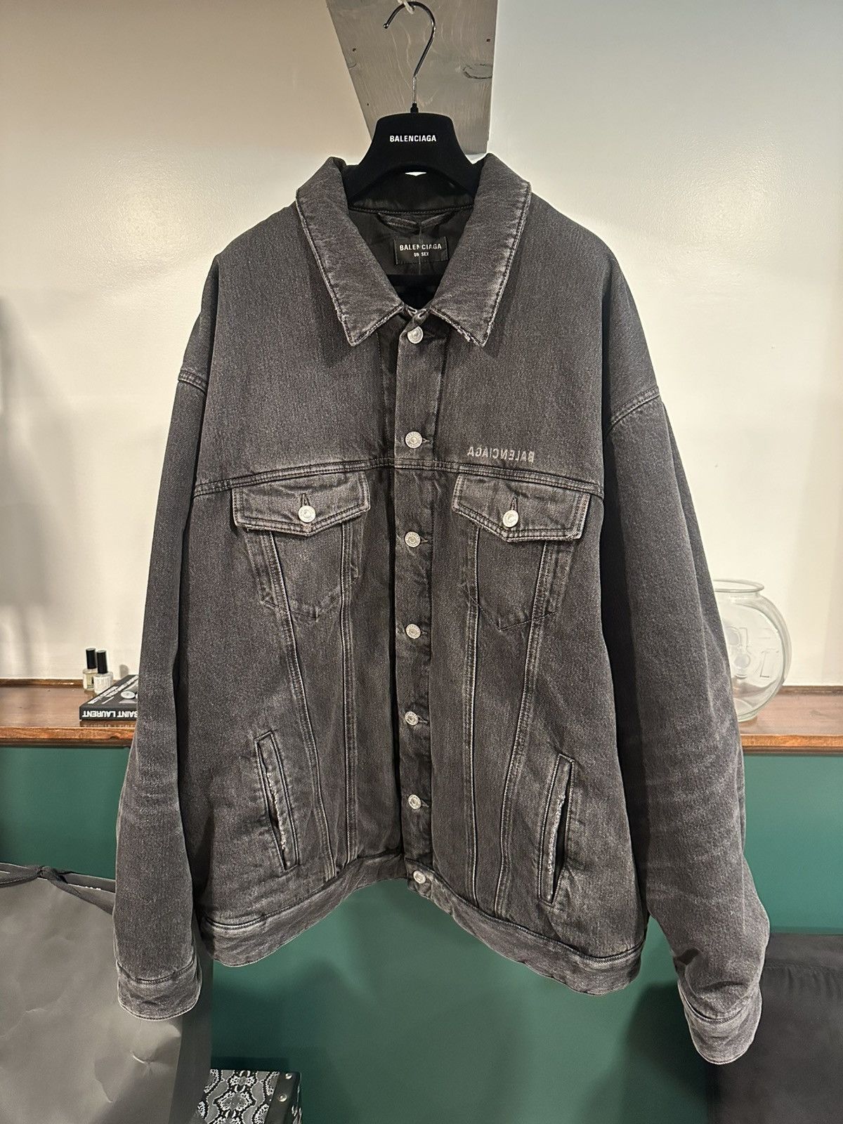 Balenciaga Balenciaga Denim Puffer Jacket Size US L / EU 52-54 / 3 - 1 Thumbnail