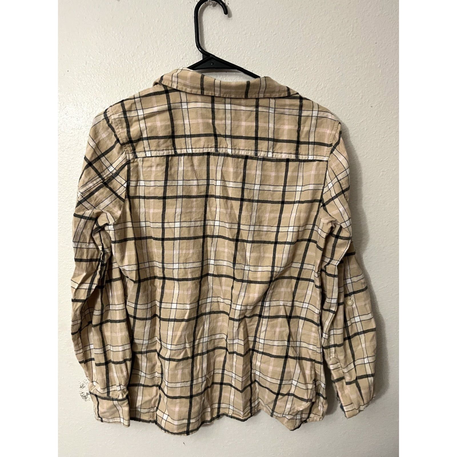 Tommy Hilfiger Tommy Hilfiger Plaid Button-Up Shirt Men M Long Sleeve Beige Casual Shirt Mens Medium Beige Plaid Tommy Hilfiger Size US M / EU 48-50 / 2 - 3 Thumbnail