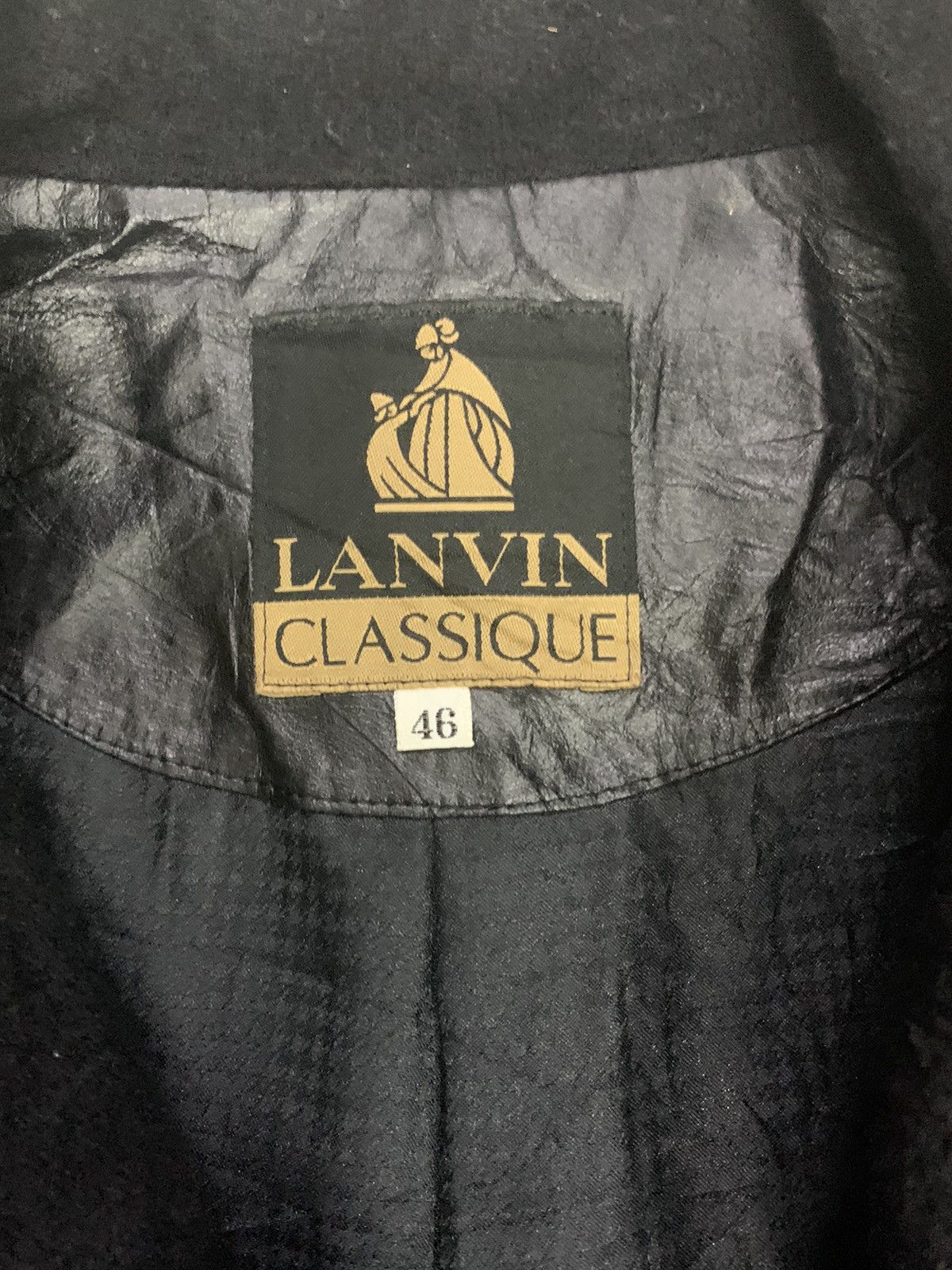 Lanvin × Vintage Rare Vintage Lanvin Wool Long Jacket Button Down Size US L / EU 52-54 / 3 - 6 Thumbnail