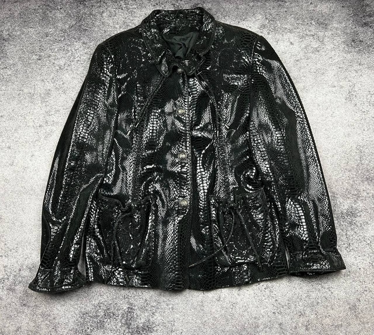 Hysteric Glamour Vintage Y2k Snakeskin Leather Lacquer Jacket Snake Print Size L / US 10 / IT 46 - 1 Thumbnail