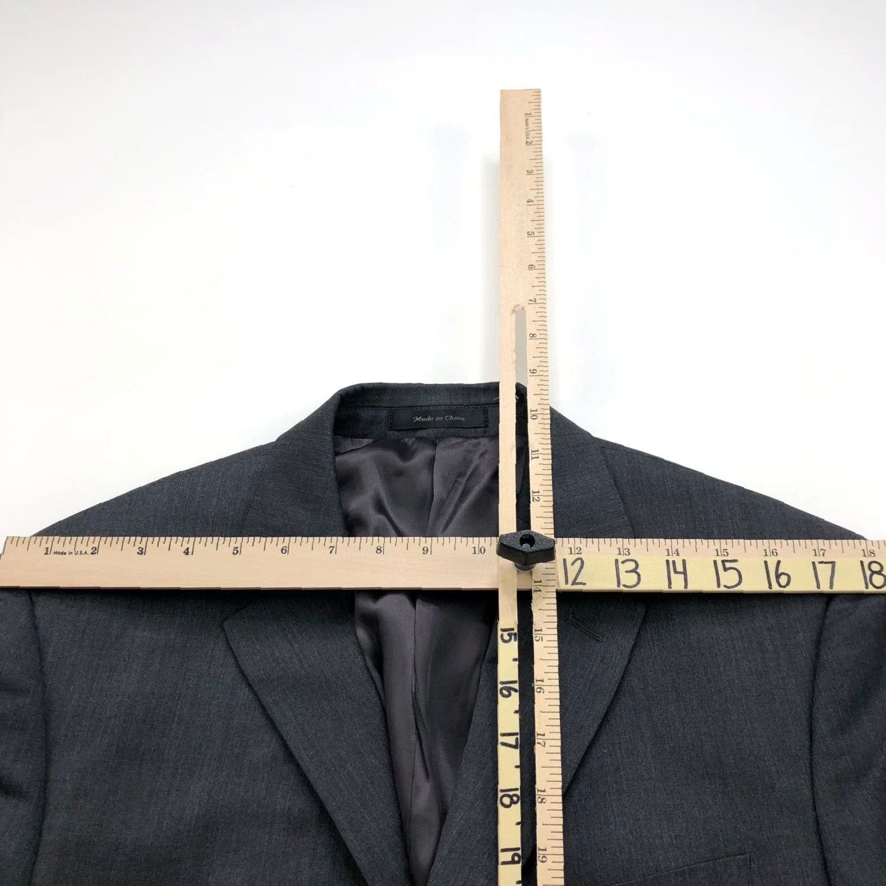 Ralph Lauren Lauren Ralph Lauren Green Label Blazer Jacket Gray 40R 100% Wool Two-Button Notch Lapel Wool Blazer Men's Casual Business Formal Wedding Vintage: No Size 40R - 4 Thumbnail