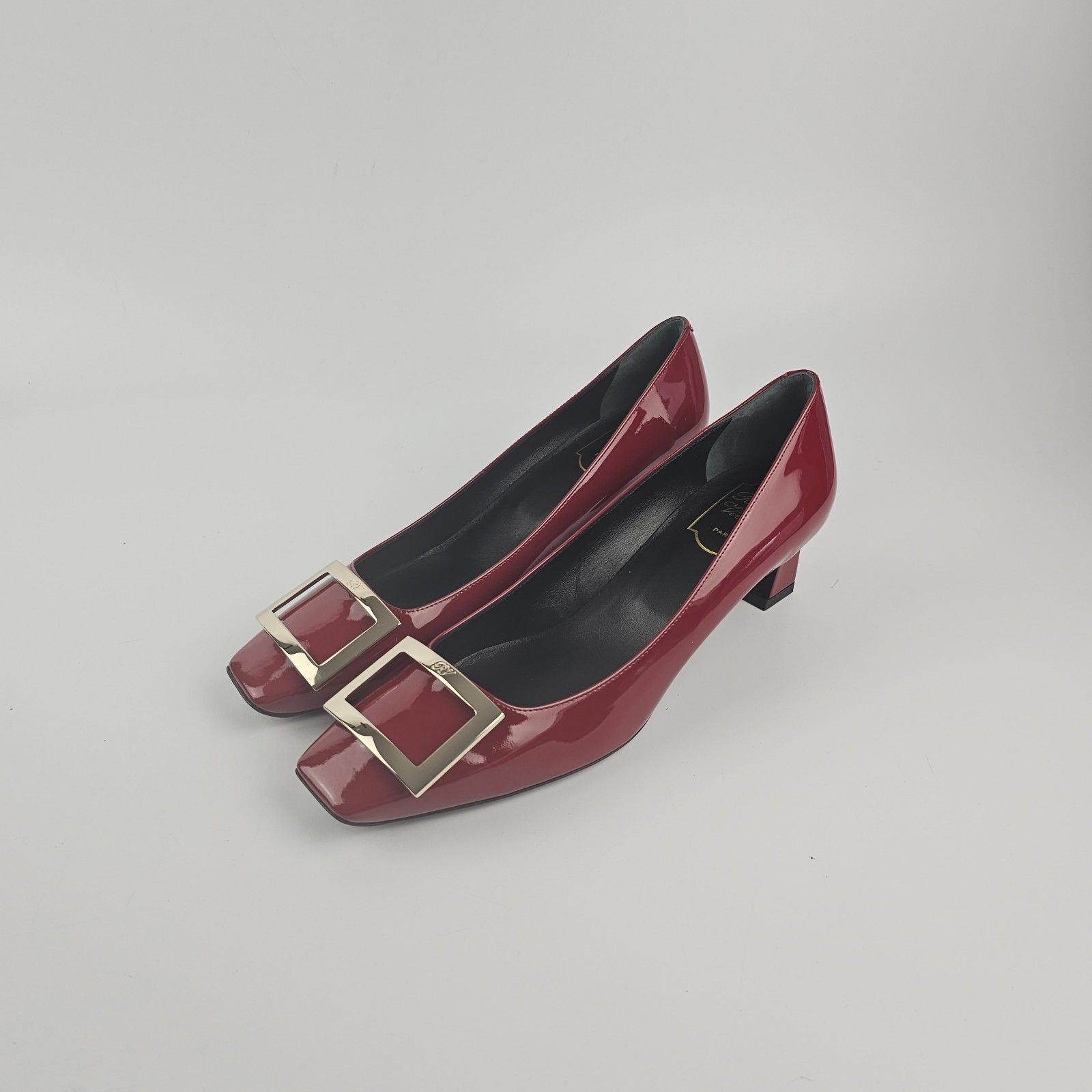 ROGER VIVIER Trompette Red Patent 45mm Leather Pumps New (Wo
