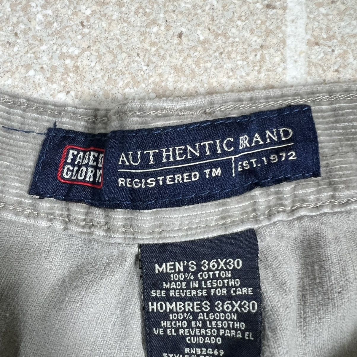 Faded Glory Vintage Baggy Corduroy Cargo Pants Grey GrungeY2k Skater Size US 34 / EU 50 - 3 Thumbnail