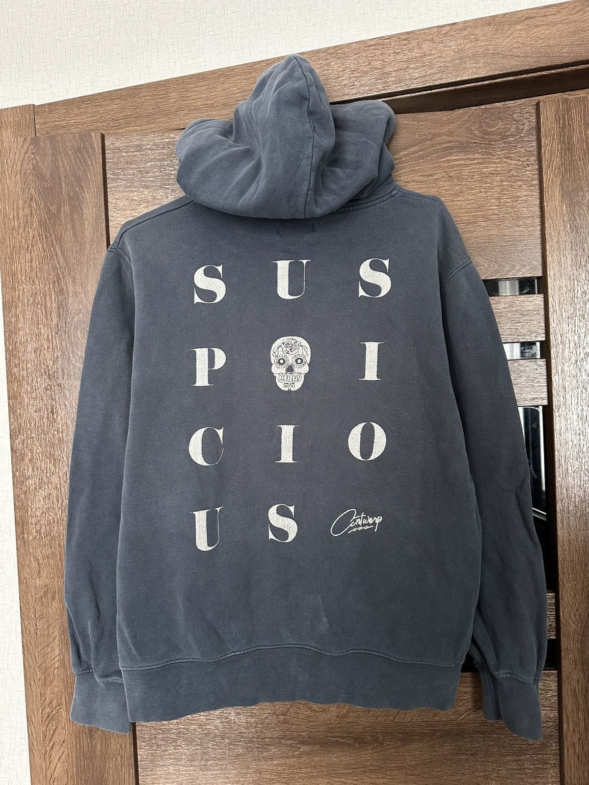 Suspicious Antwerp Big Logo Hoodie Pullover in Blue, Men's — image 3 of 6