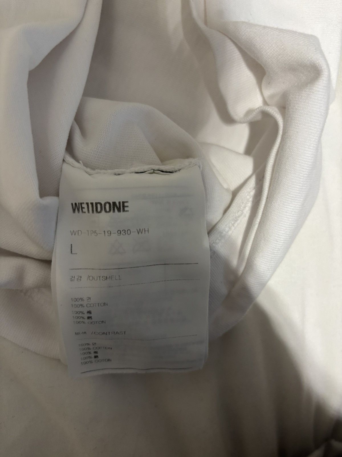 WE11DONE The reflective tee Size US L / EU 52-54 / 3 - 7 Thumbnail