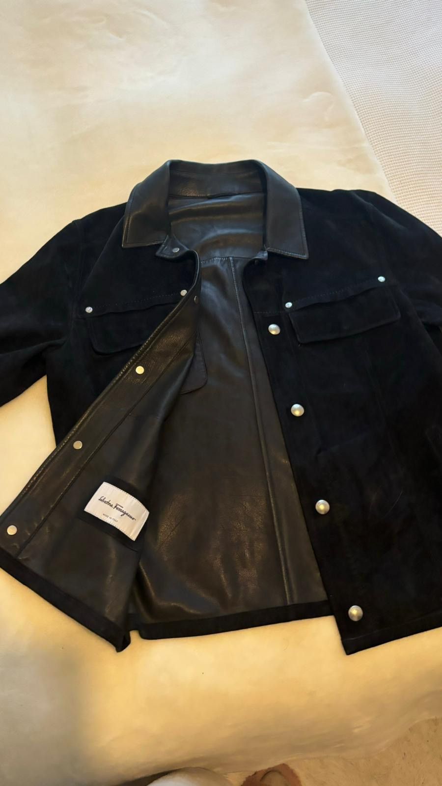 image of Salvatore Ferragamo Ferragamo Salvatore Jacket in Black, Men's (Size Small)