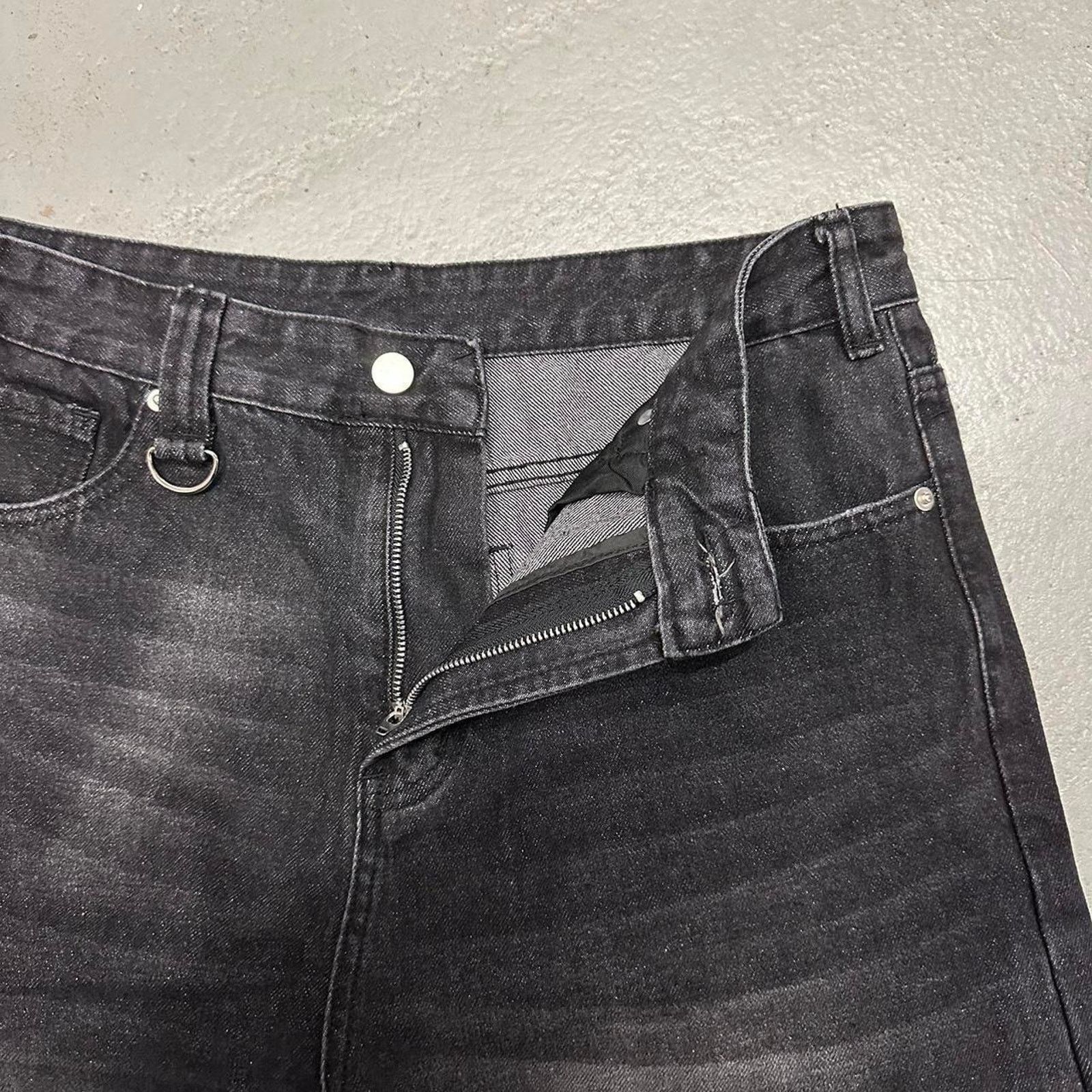 Other BLACK FADE WIDE LEG BAGGY DENIM WAIST 34 FLAT Size US 34 / EU 50 - 4 Thumbnail
