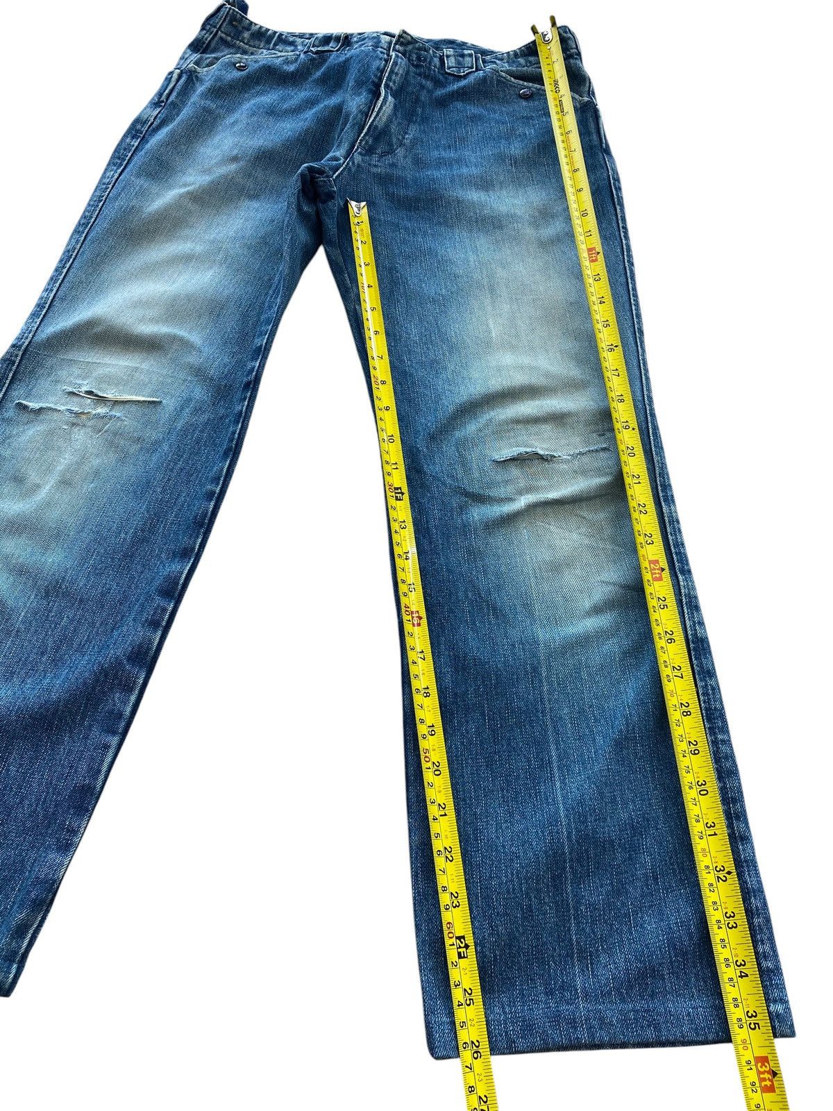 United Arrows United Arrow Faded Blue Wash Straight Leg Style Jeans Size US 31 - 8 Thumbnail