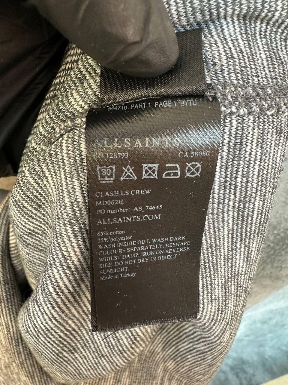 Allsaints ALLSAINTS Clash Long Sleeve Crew Neck Sweater Striped Size US L / EU 52-54 / 3 - 12 Thumbnail