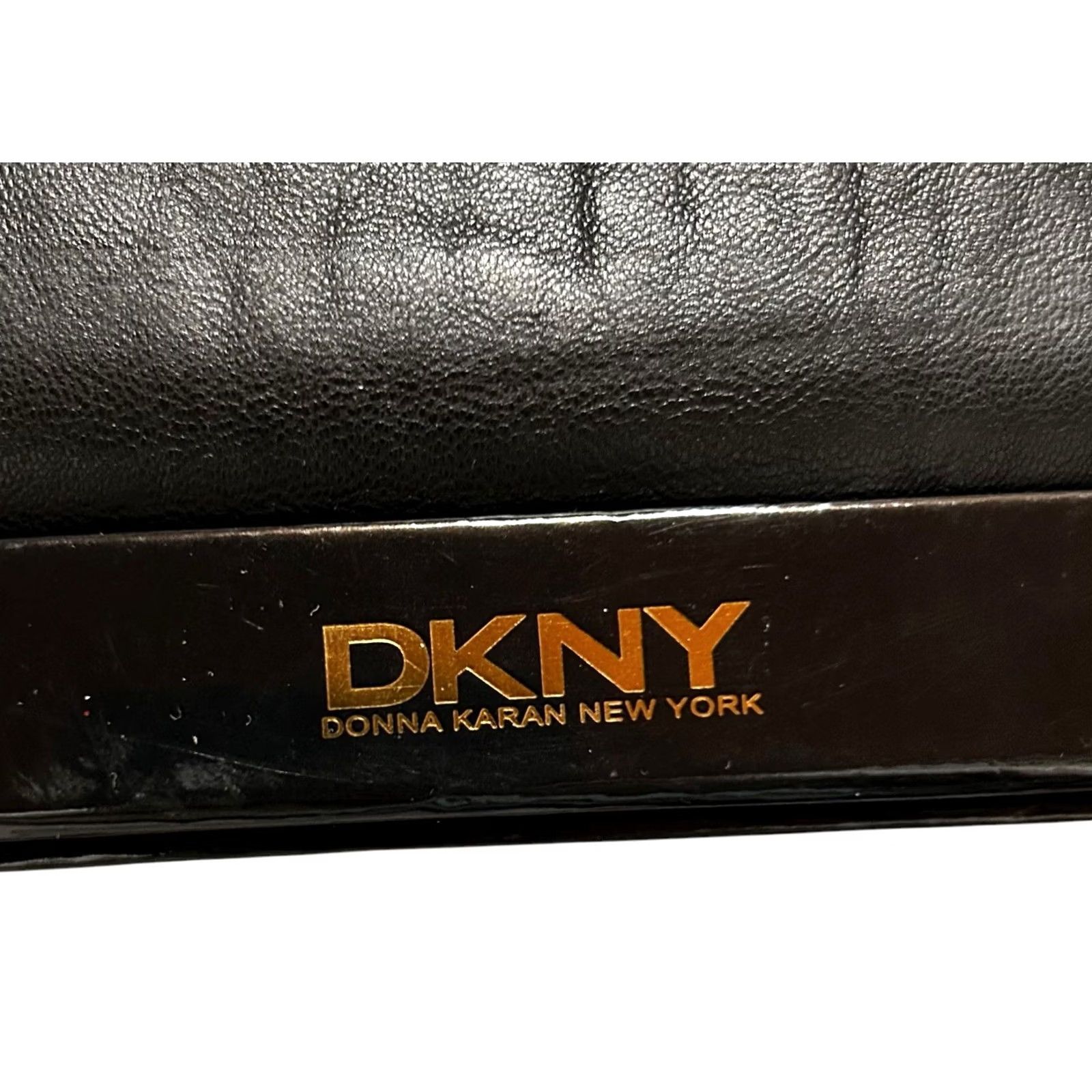 DKNY DKNY WALLET SHINY LEATHER WRISTLET BLACK WOMEN'S ONE SIZE Size ONE SIZE - 6 Thumbnail